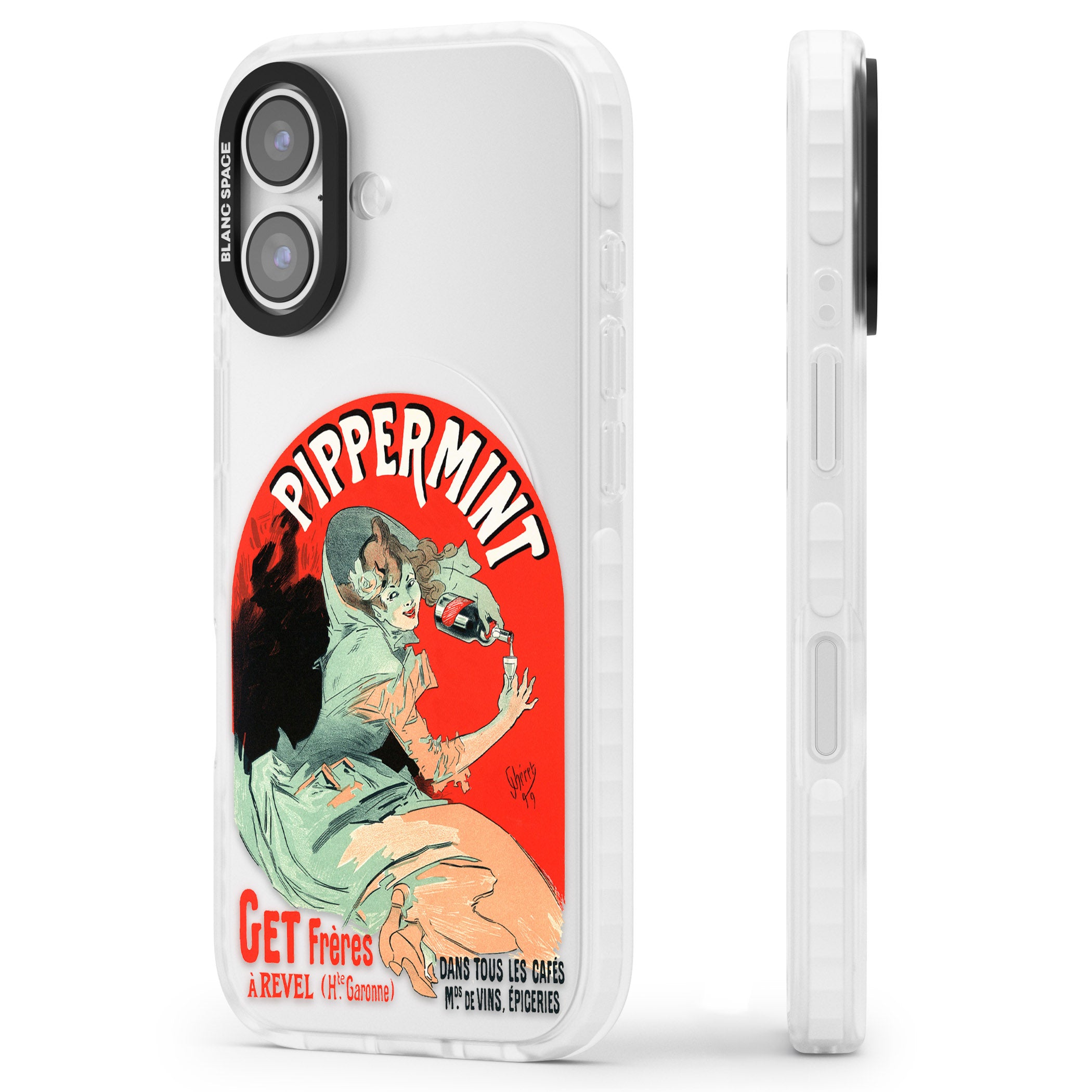 Pippermint Poster iPhone 17 Impact Clear Phone Case Side Profile