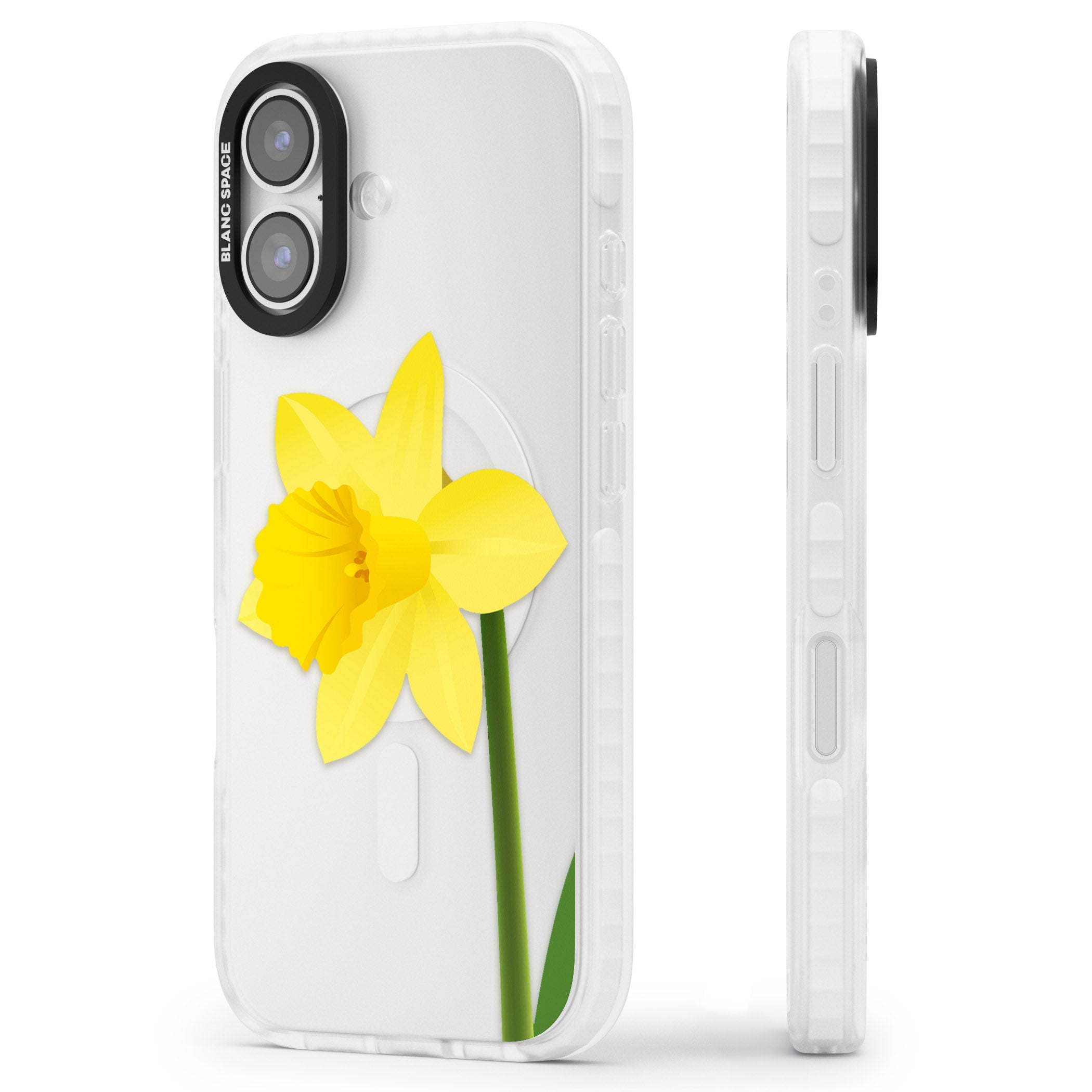 Daffodil iPhone 17 Impact Clear Phone Case Side Profile