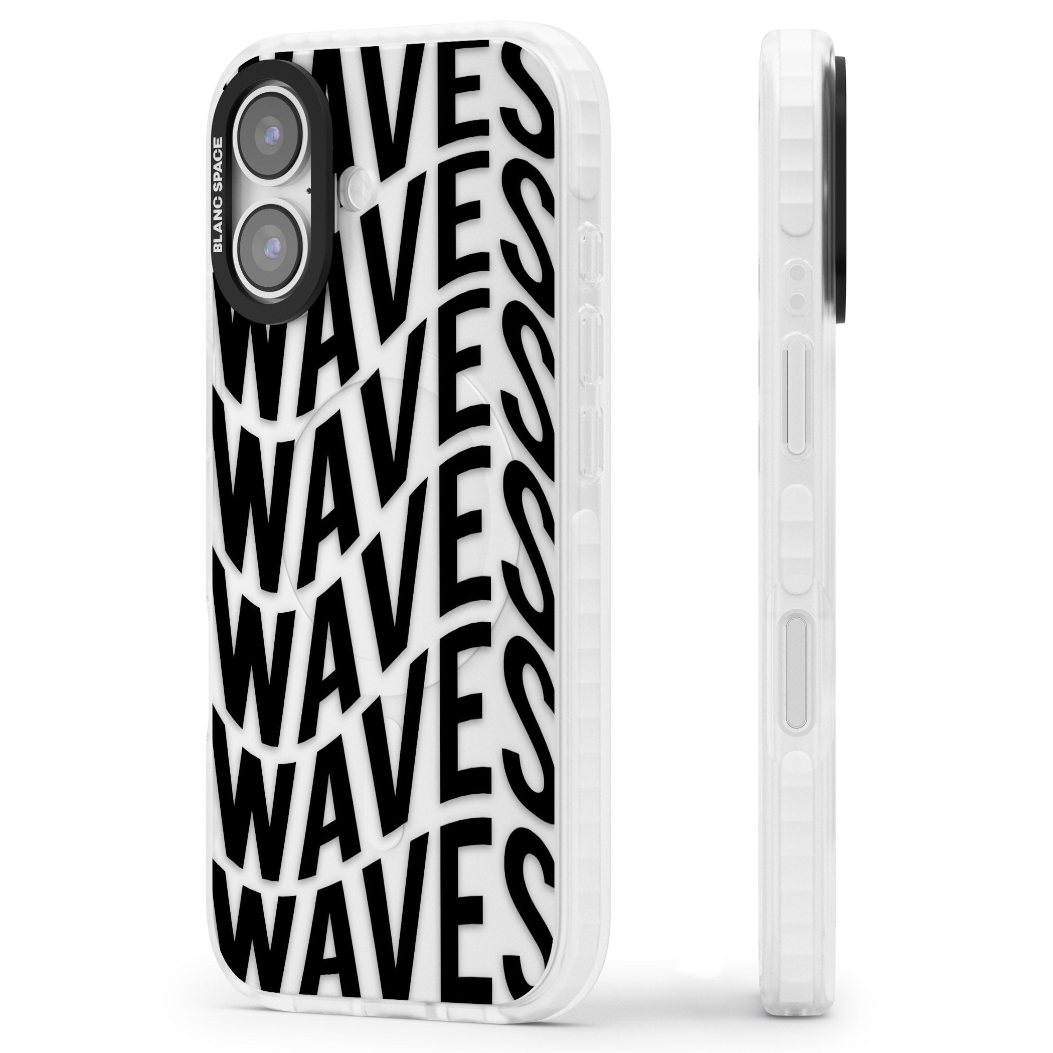 Waves iPhone 17 Impact Clear Phone Case Side Profile