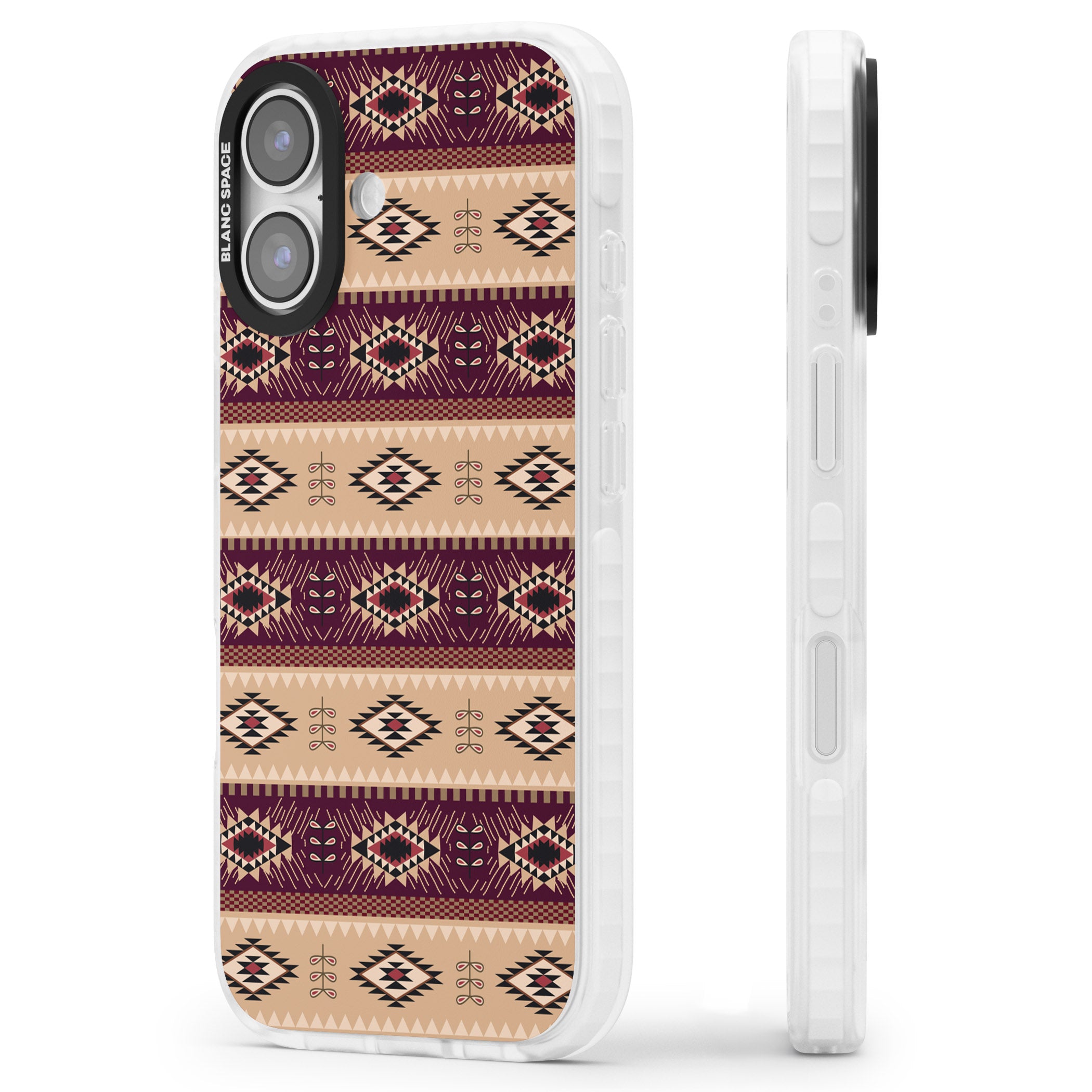 Western Poncho iPhone 17 Impact Clear Phone Case Side Profile