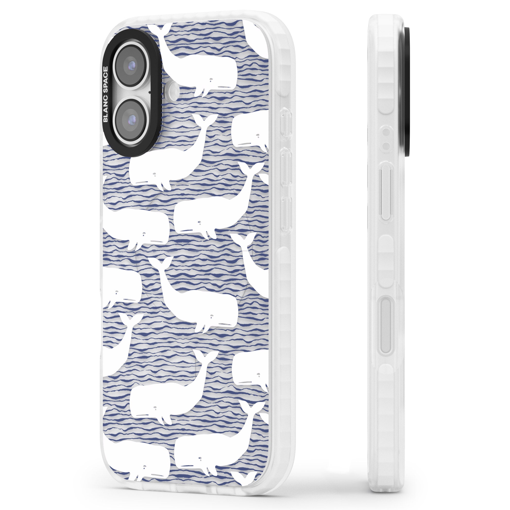 Whale Wave iPhone 17 Impact Clear Phone Case Side Profile