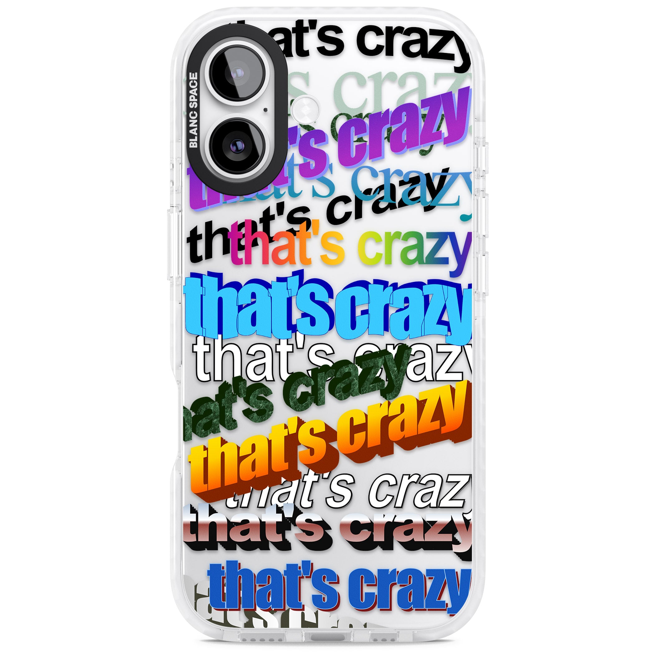 That'S Crazy Typography iPhone 17 Impact Clear Phone Case