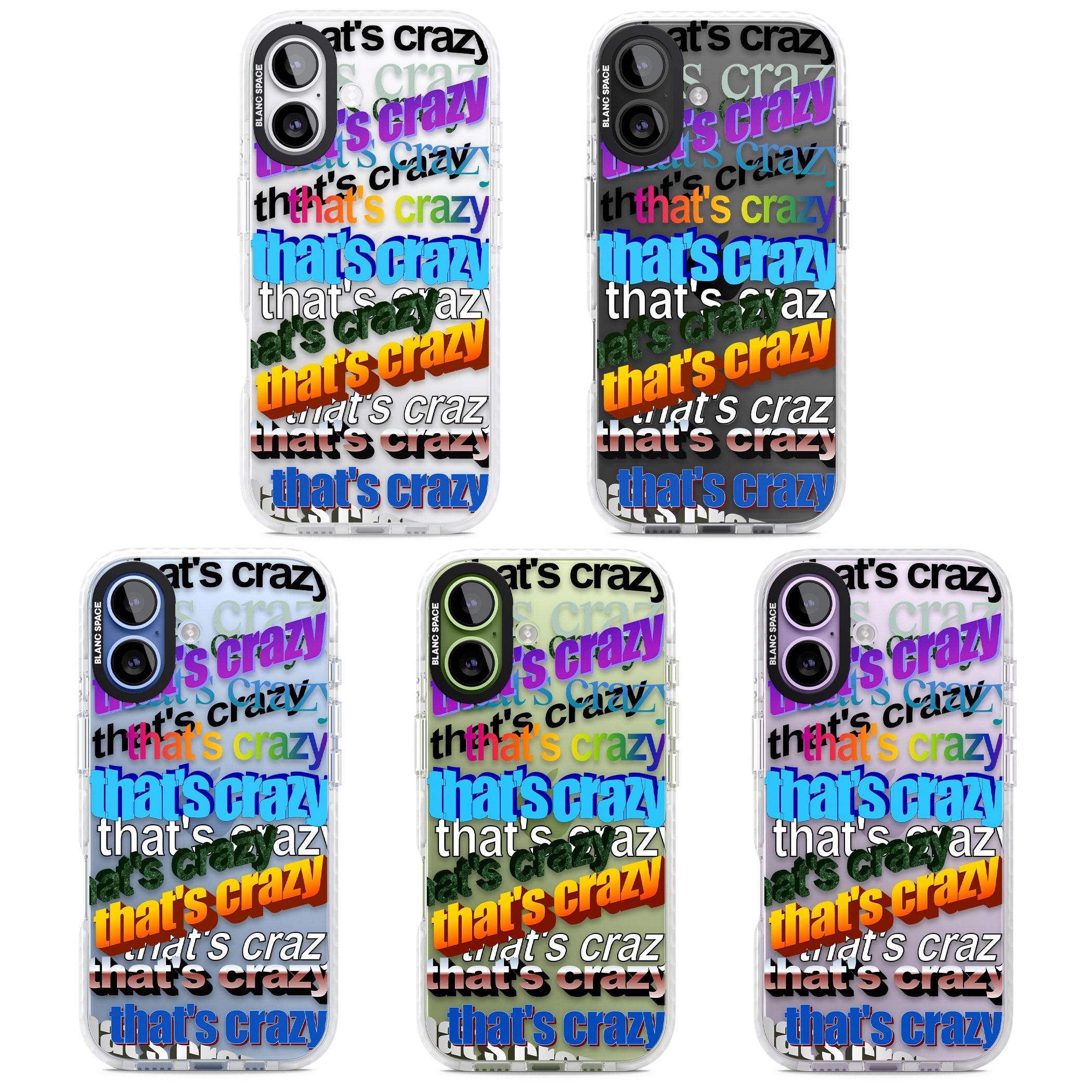 That'S Crazy Typography iPhone 17 Impact Clear Phone Case APT Impact Protection