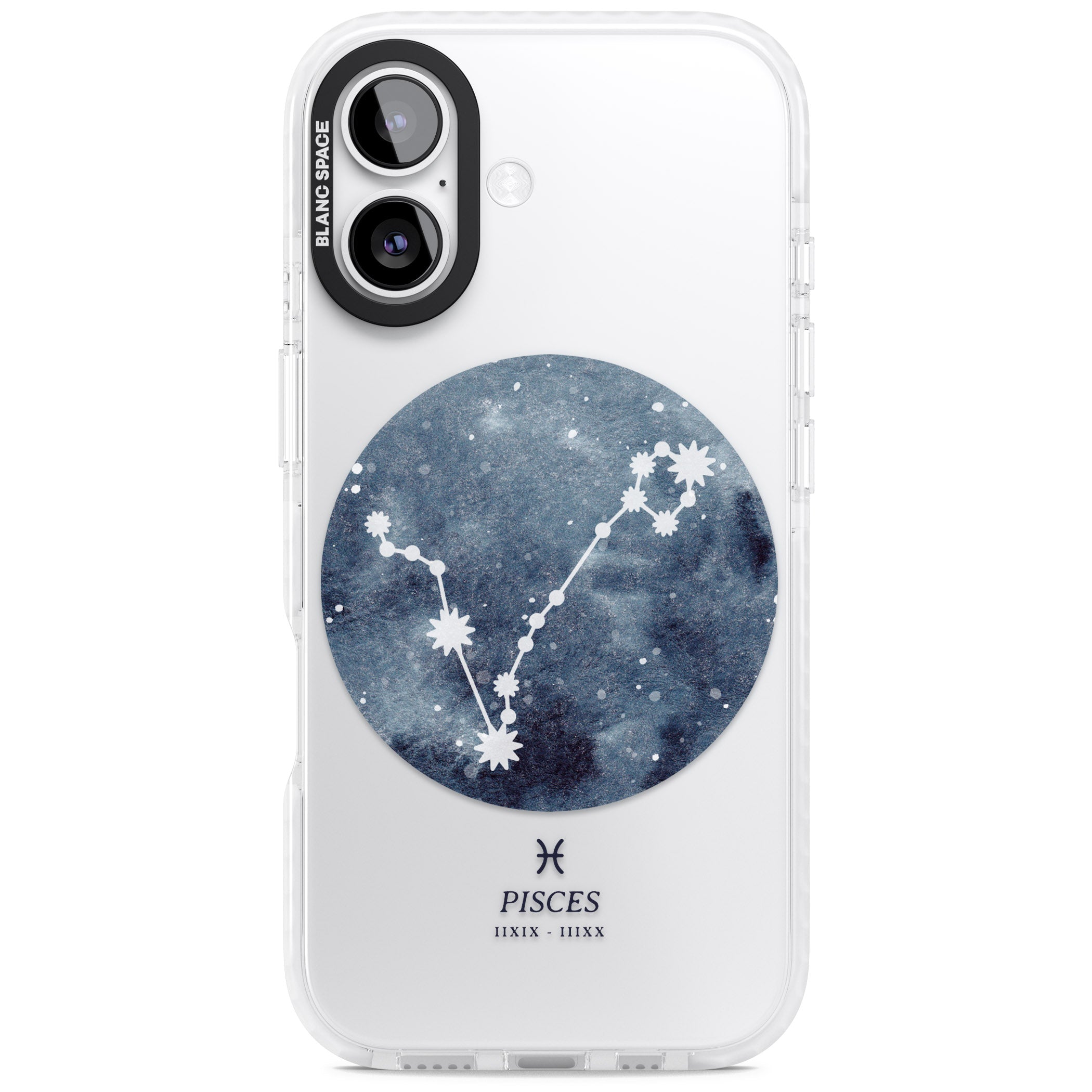 Pisces Zodiac Constellation iPhone 17 Impact Clear Phone Case