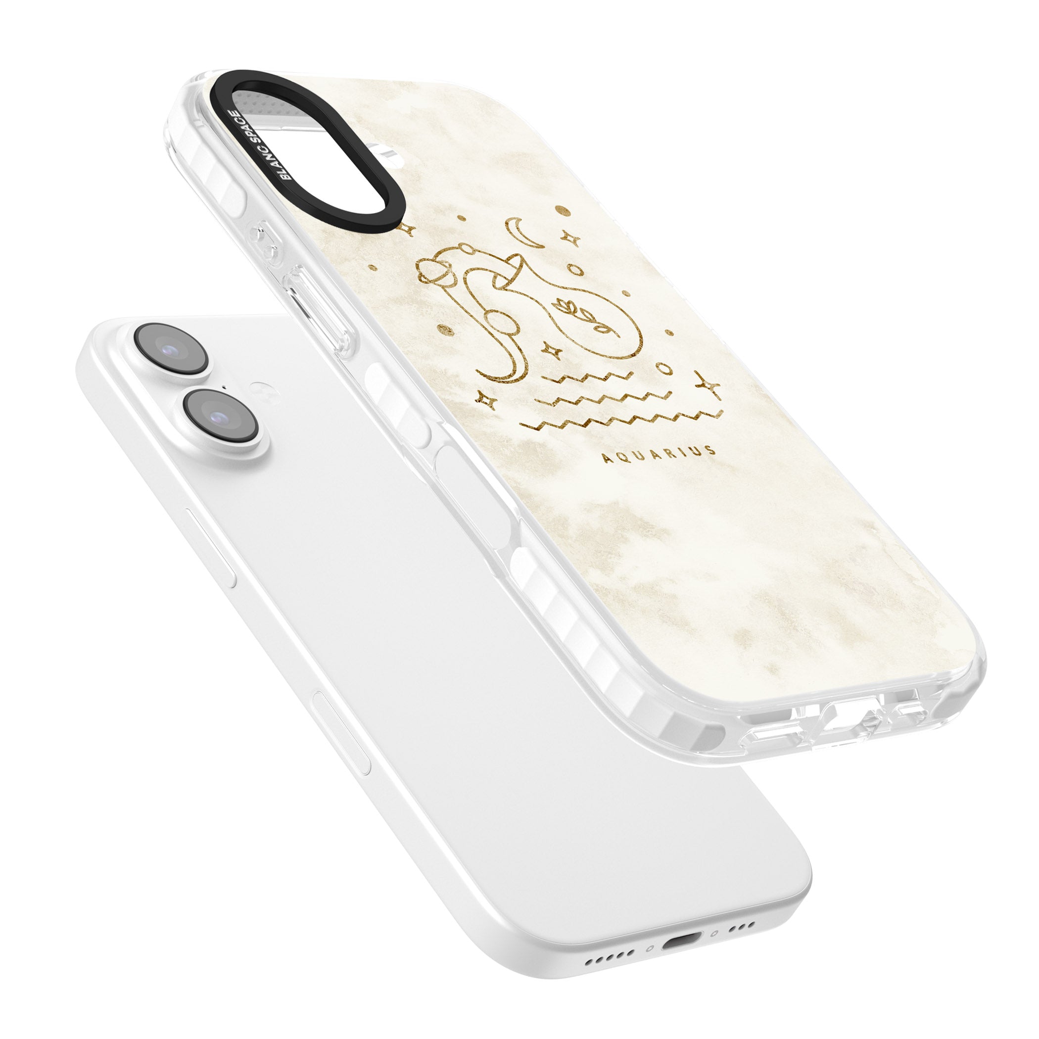 Aquarius Golden Emblem iPhone 17 Impact Clear Phone Case Colours