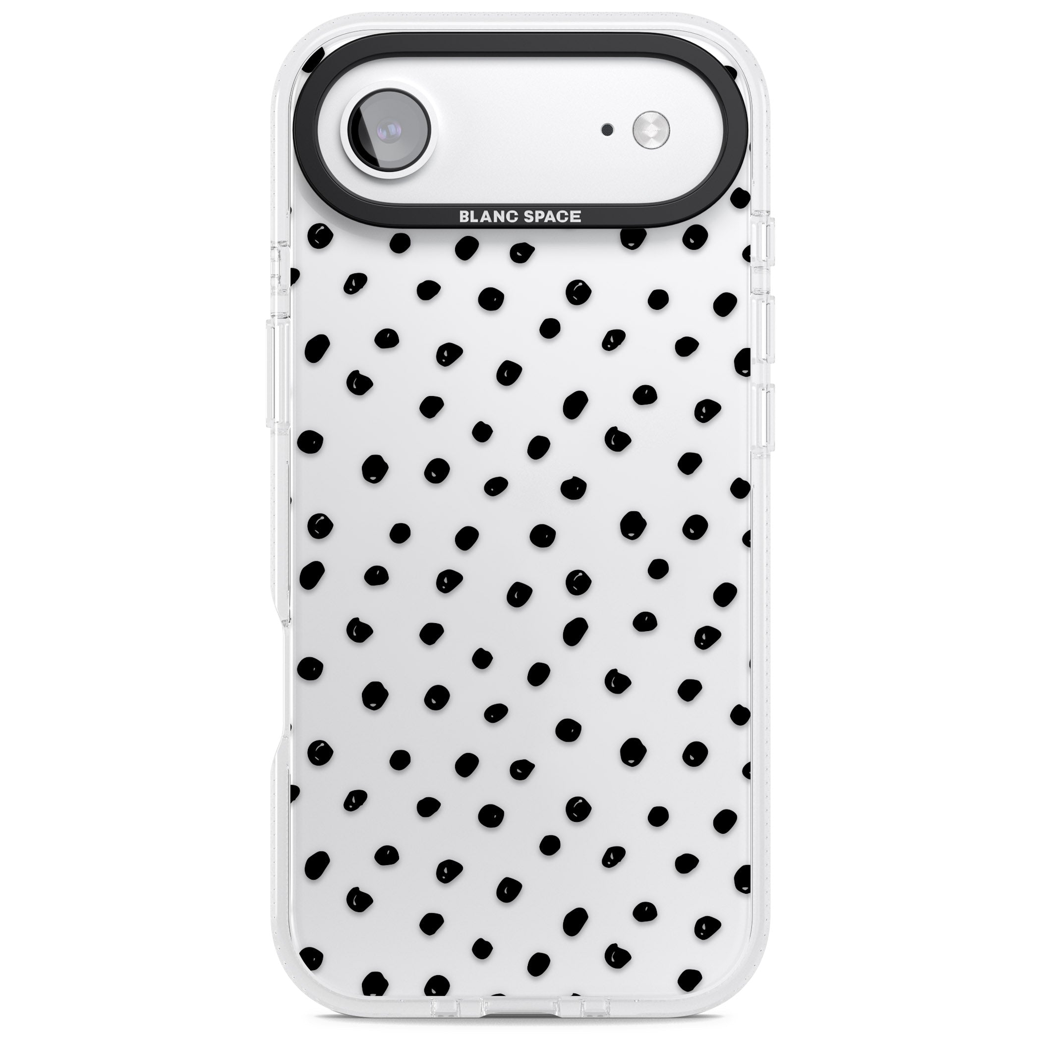 Messy Black Dot Pattern iPhone 17 Air Impact Air Clear Phone Case
