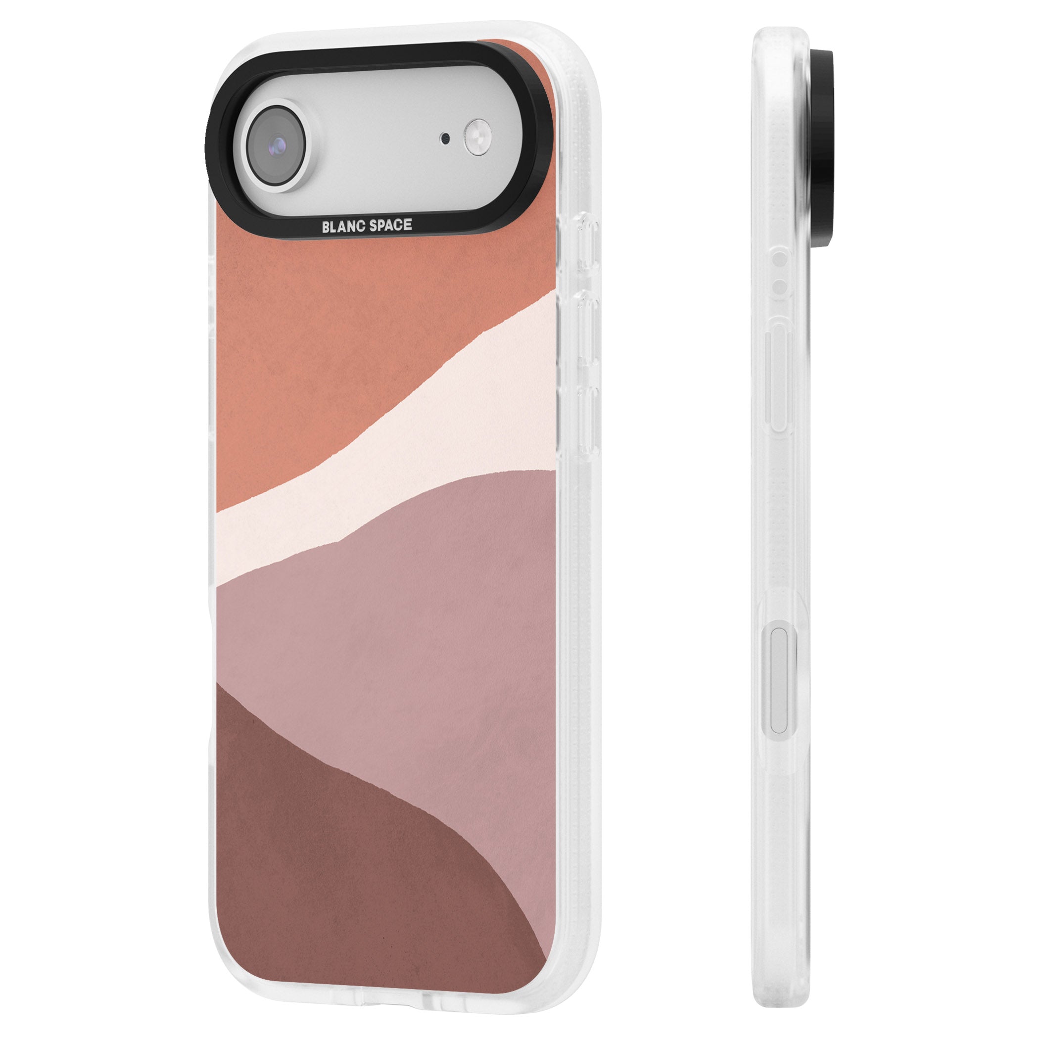 Lush Abstract Watercolour Design #2 iPhone 17 Air Impact Air Clear Phone Case Side Profile