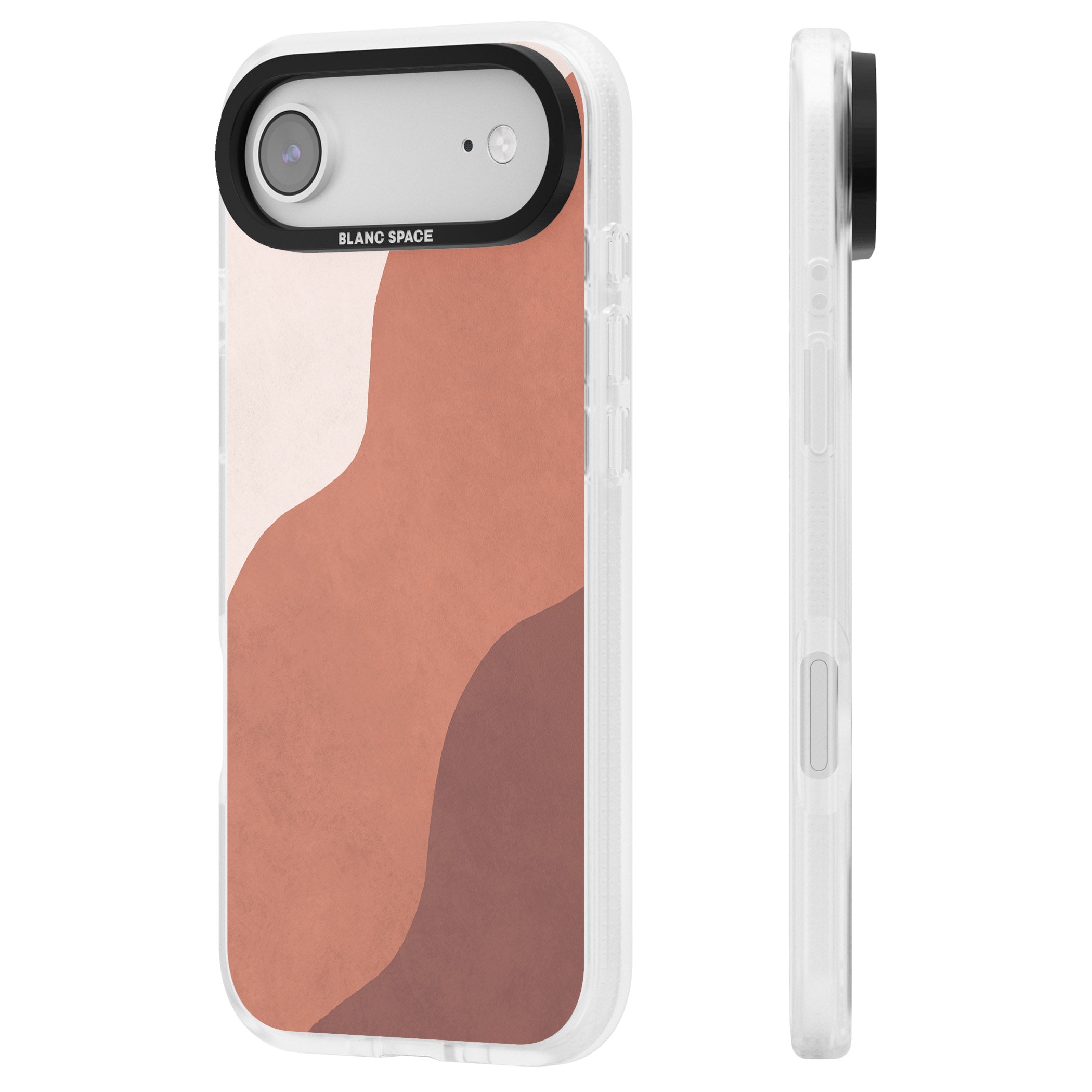 Lush Abstract Watercolour Design #3 iPhone 17 Air Impact Air Clear Phone Case Side Profile