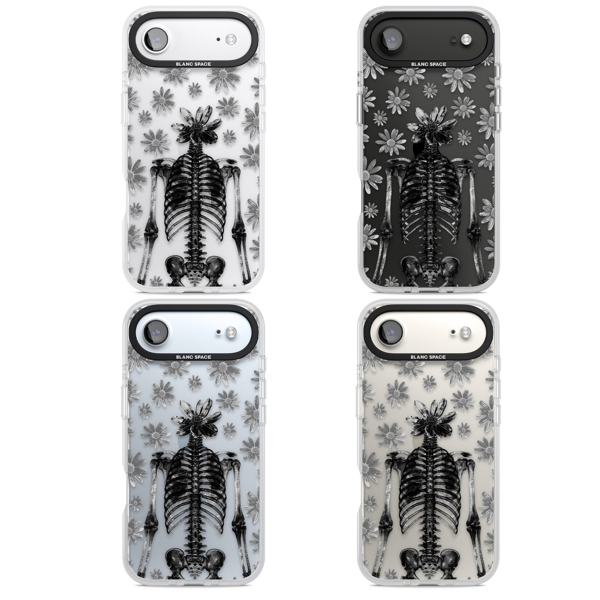 Skeleton Flower iPhone 17 Air Impact Air Clear Phone Case APT Impact Protection