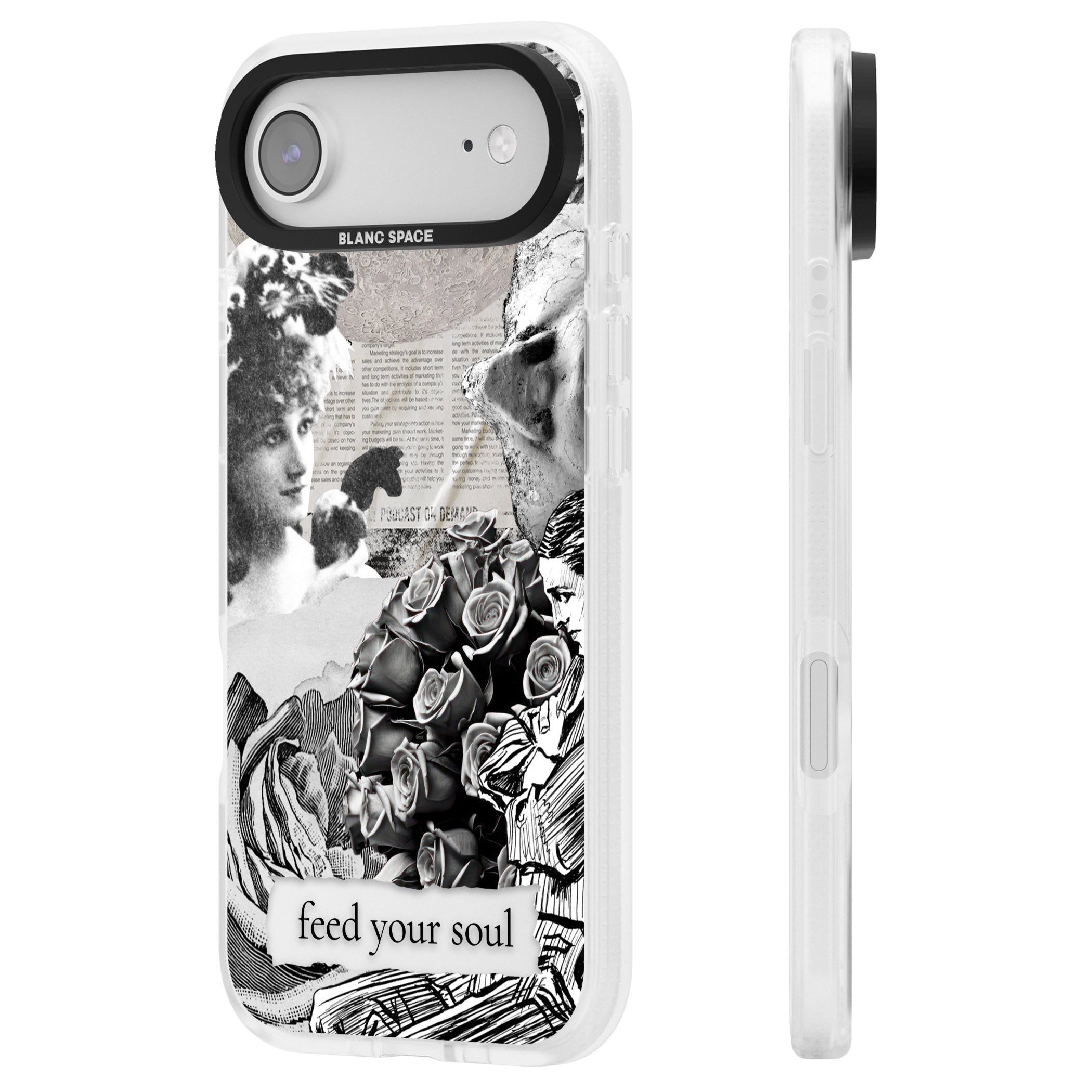 Feed Your Soul iPhone 17 Air Impact Air Clear Phone Case Side Profile