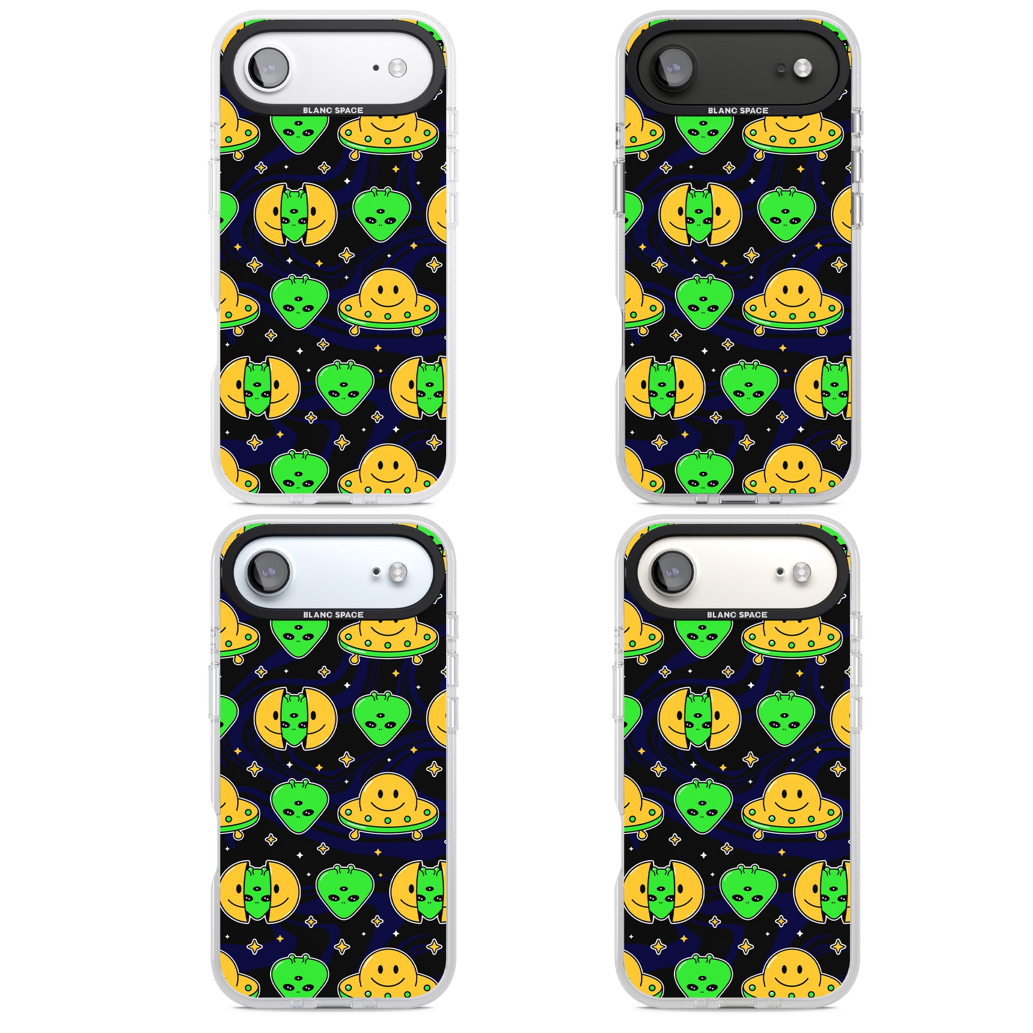 Alien Head Pattern iPhone 17 Air Impact Air Clear Phone Case APT Impact Protection
