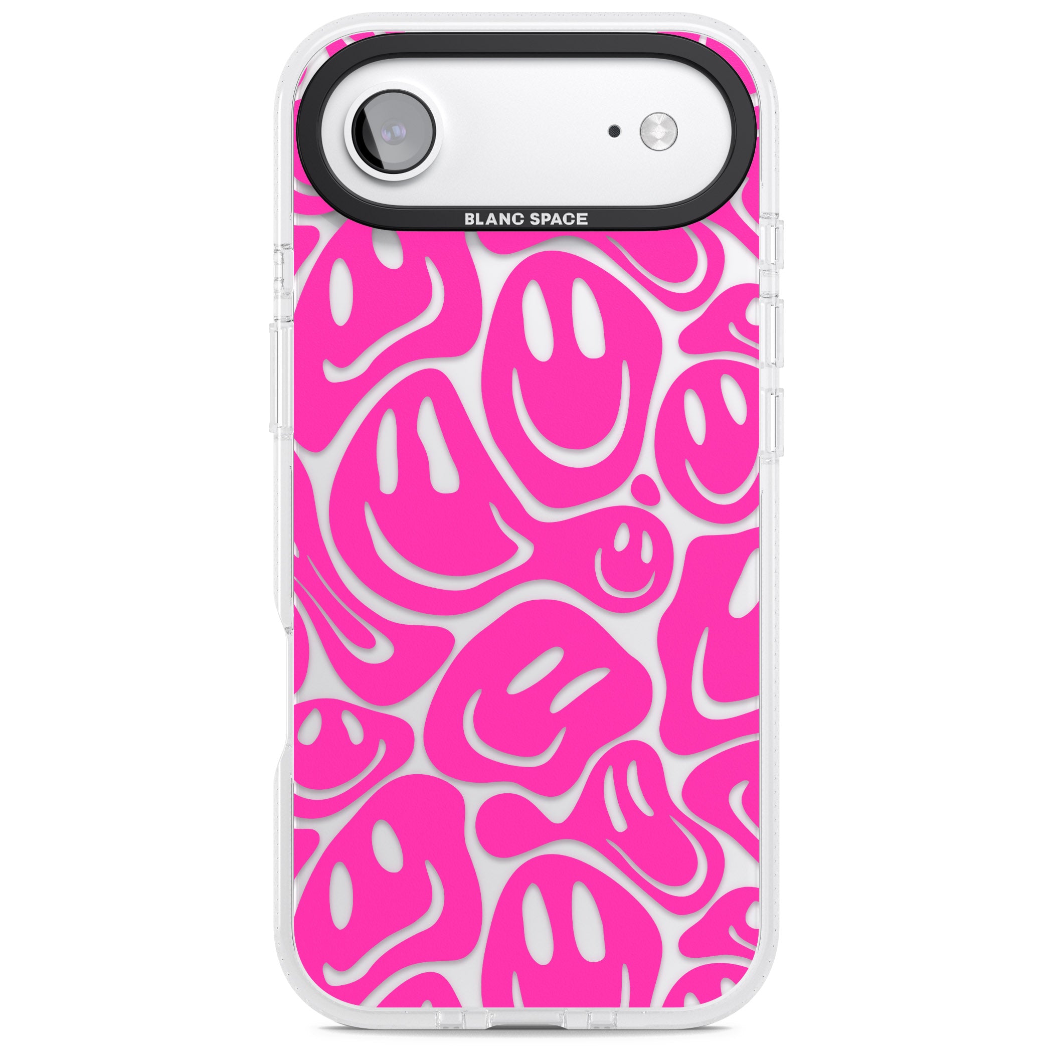 Pink Acid Faces iPhone 17 Air Impact Air Clear Phone Case