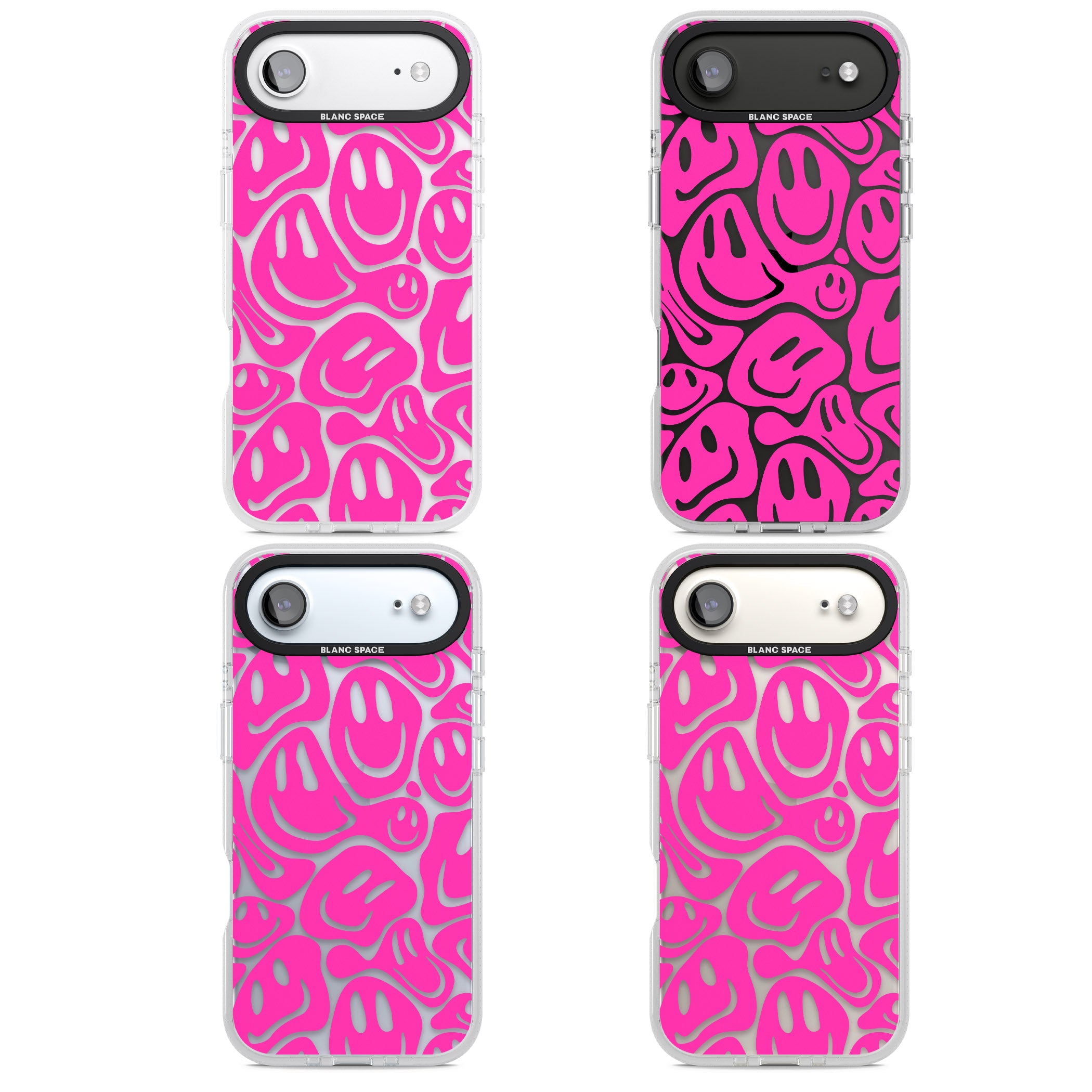 Pink Acid Faces iPhone 17 Air Impact Air Clear Phone Case APT Impact Protection
