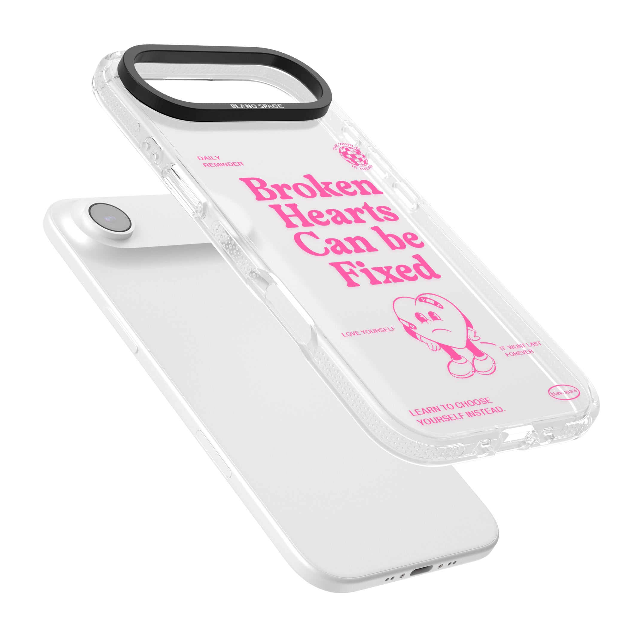Broken Hearts Can Be Fixed iPhone 17 Air Impact Air Clear Phone Case Colours