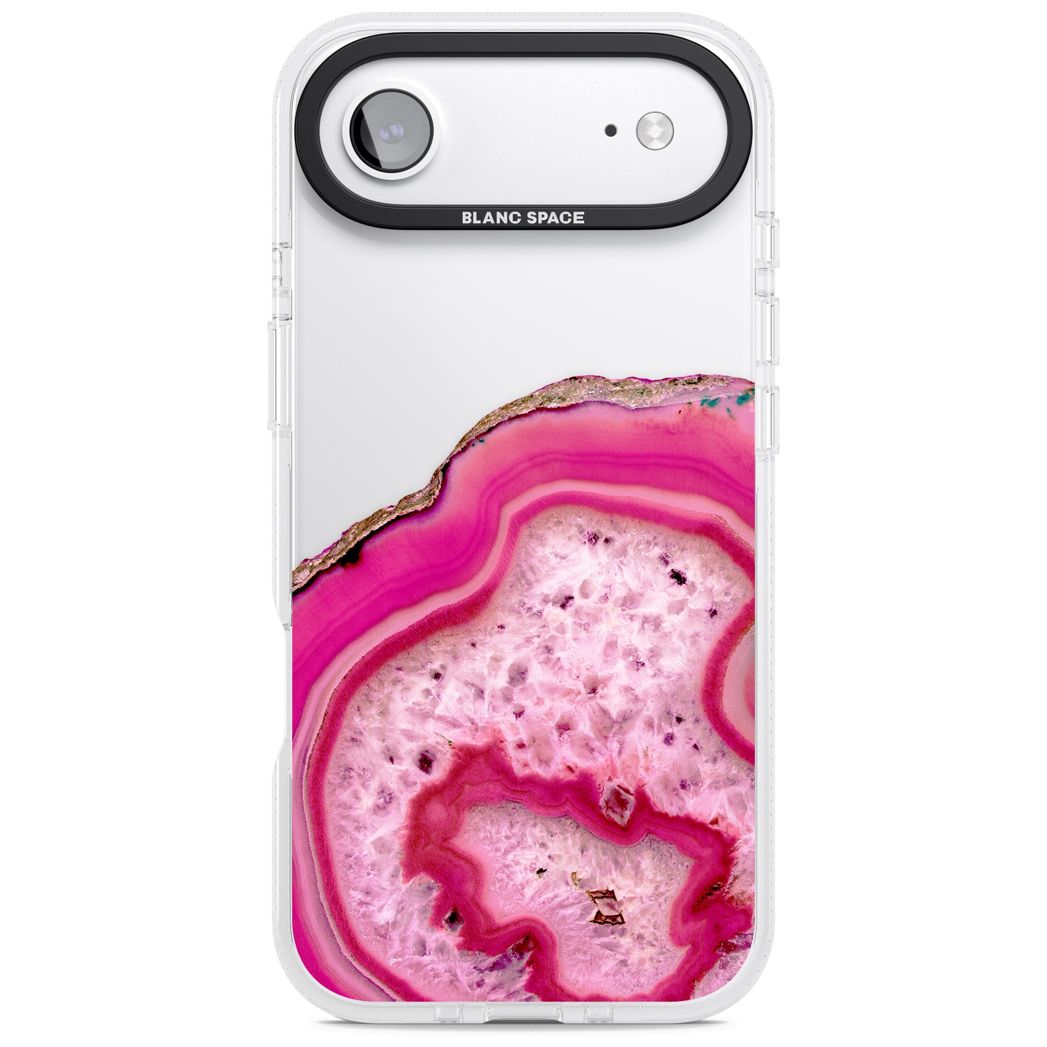 Pink Geode Crystal iPhone 17 Air Impact Air Clear Phone Case
