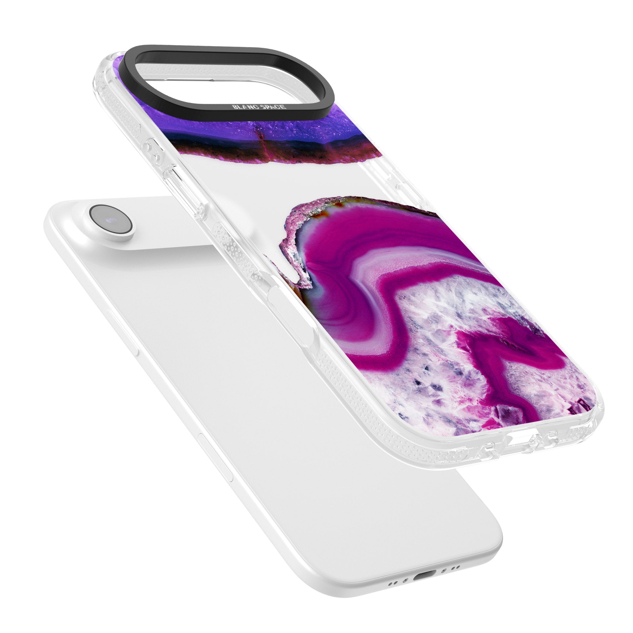 Amethyst Crystal Slice iPhone 17 Air Impact Air Clear Phone Case Colours