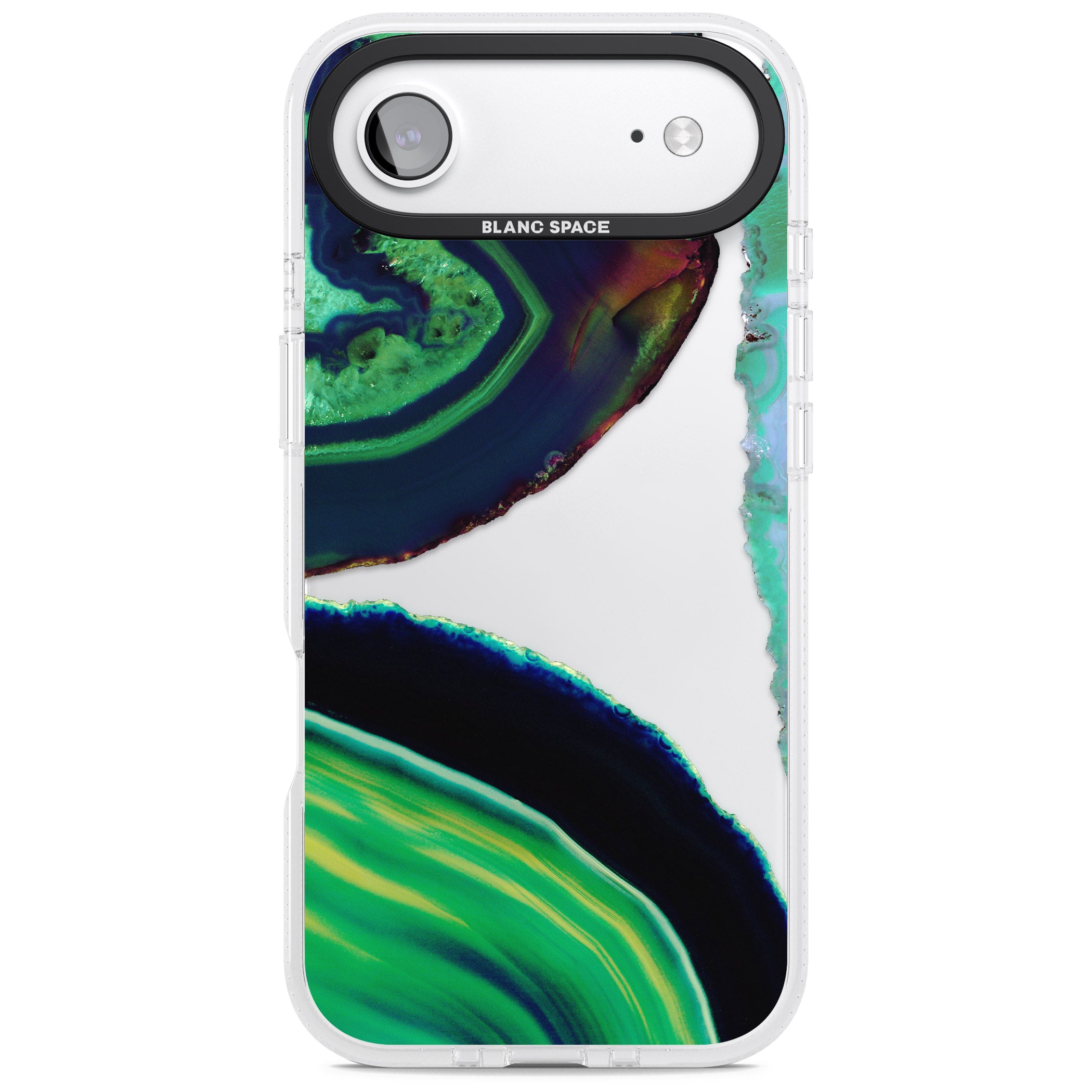 Green Geode Glow iPhone 17 Air Impact Air Clear Phone Case