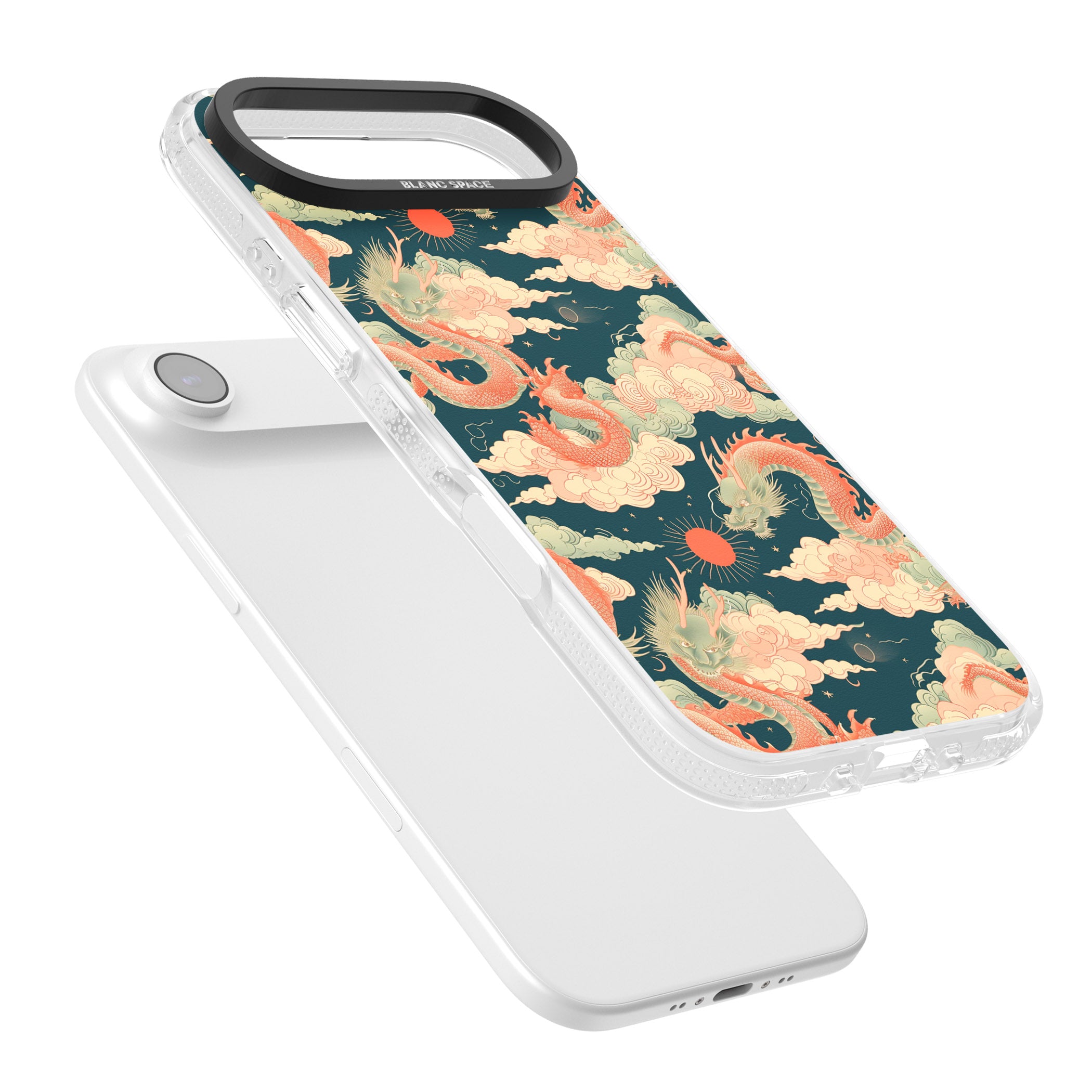 Chinese Dragons Clouds iPhone 17 Air Impact Air Clear Phone Case Colours