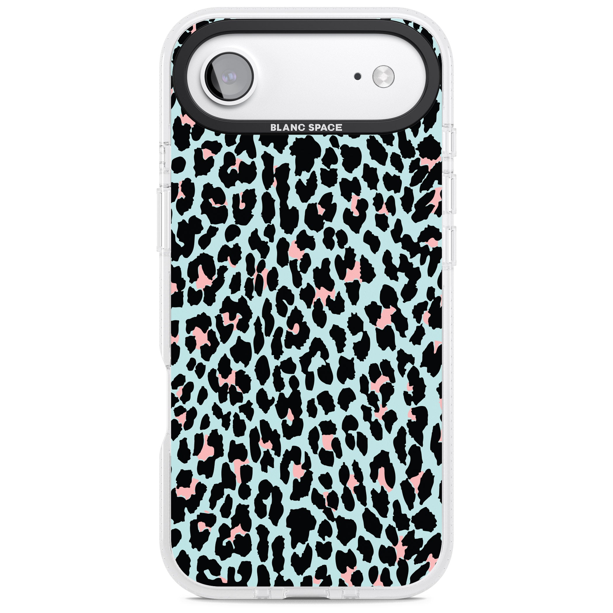 Pastel Blue & Pink Leopard Print iPhone 17 Air Impact Air Clear Phone Case