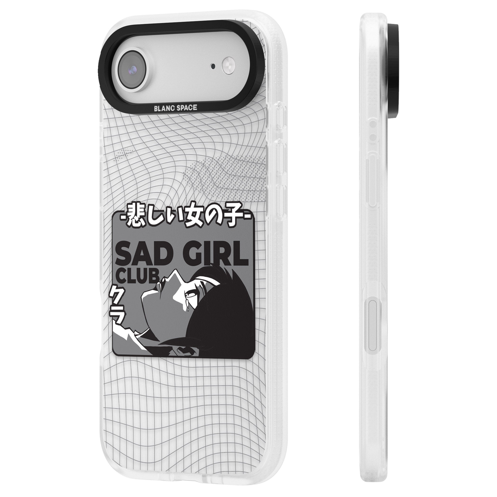 Sad Girl Club iPhone 17 Air Impact Air Clear Phone Case Side Profile