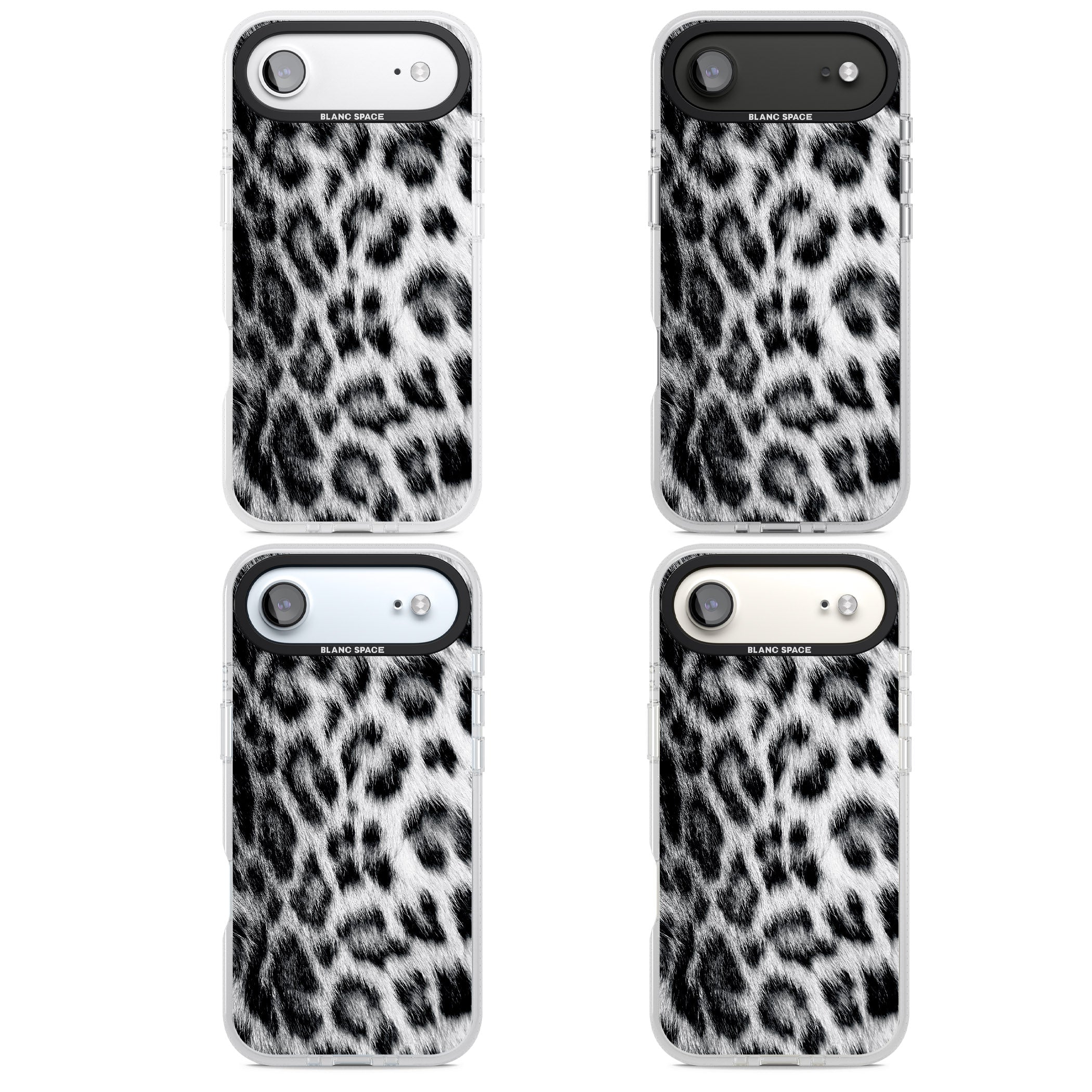 Animal Fur Pattern Snow Leopard iPhone 17 Air Impact Air Clear Phone Case APT Impact Protection