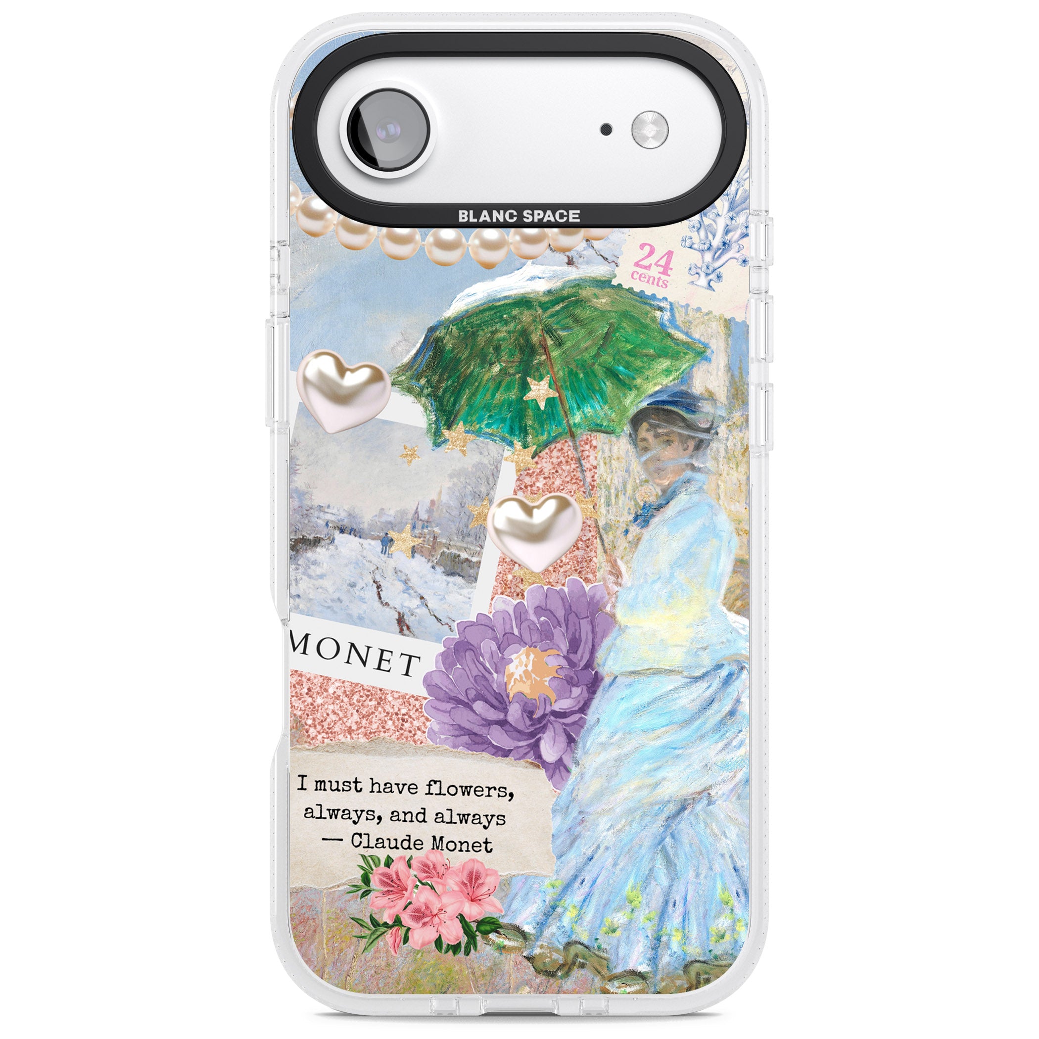 Monet 'Must Have Flowers' Collage iPhone 17 Air Impact Air Clear Phone Case
