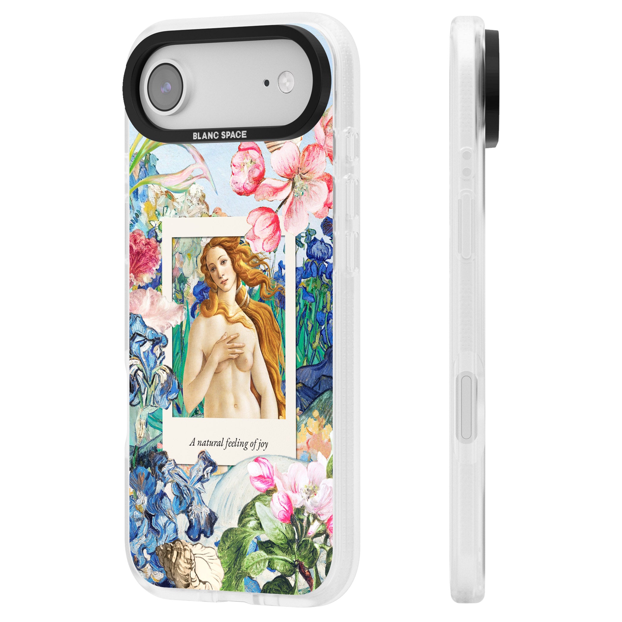 Botticelli Venus iPhone 17 Air Impact Air Clear Phone Case Side Profile