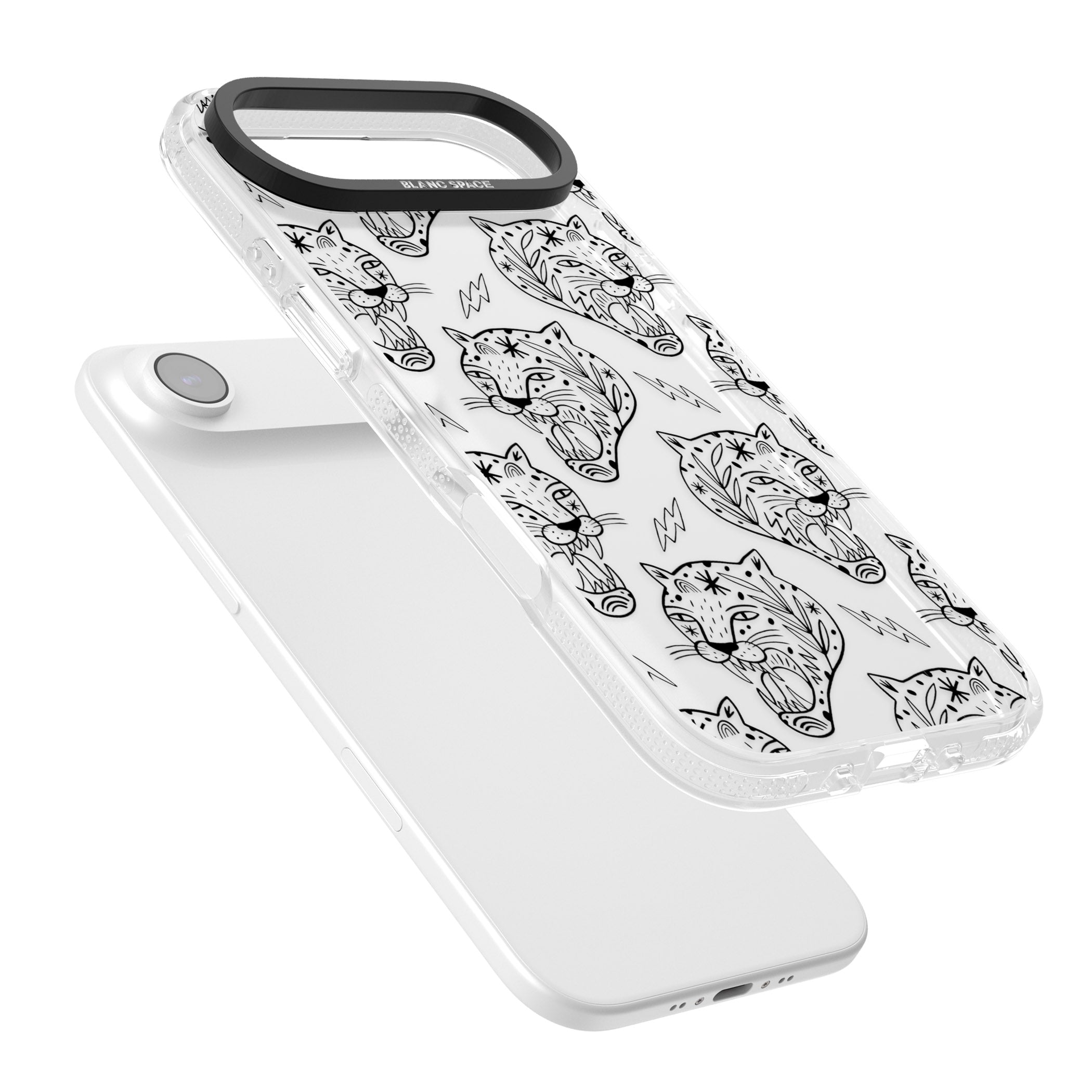 Black Tiger Roar Pattern iPhone 17 Air Impact Air Clear Phone Case Colours