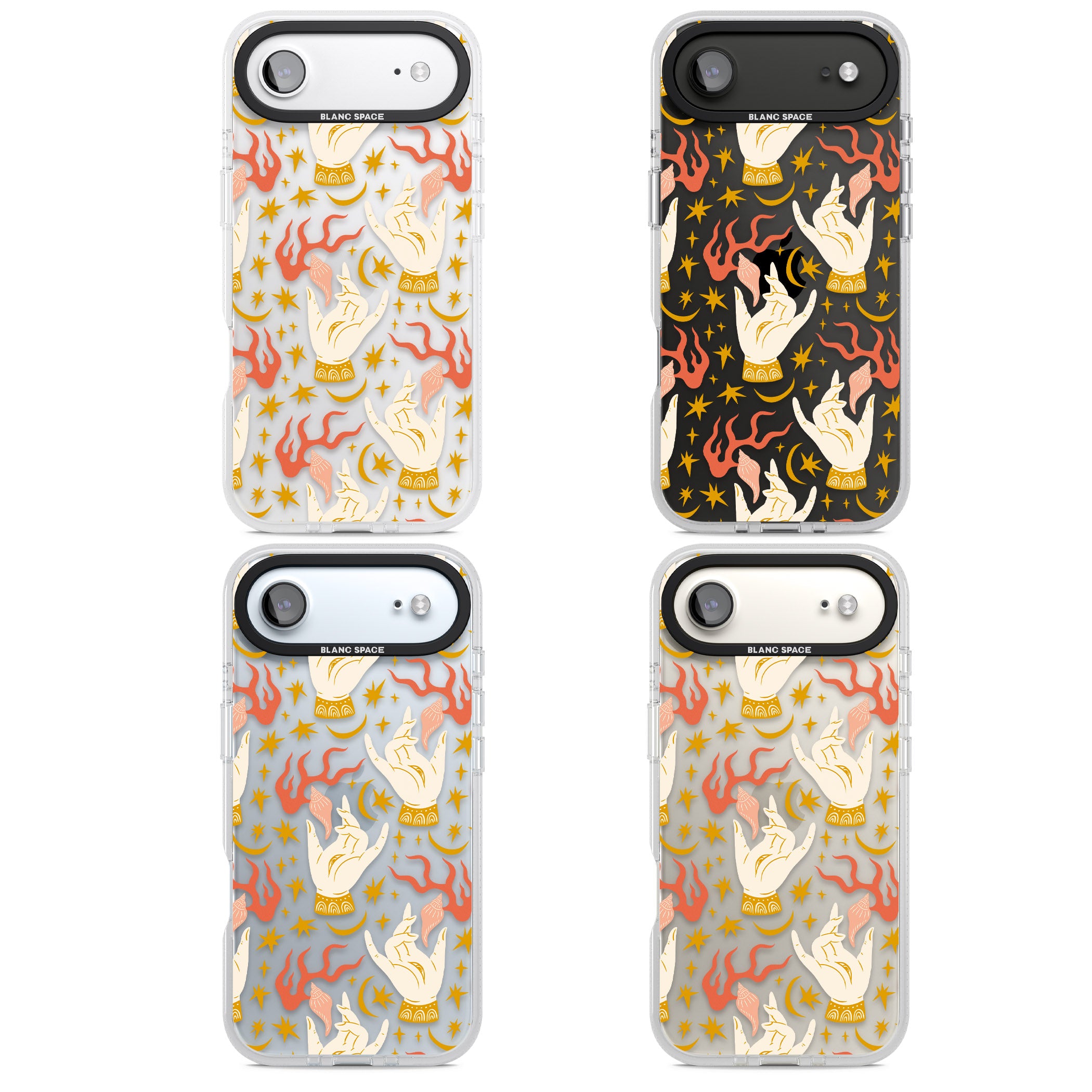 Hand Watcher Pattern iPhone 17 Air Impact Air Clear Phone Case APT Impact Protection