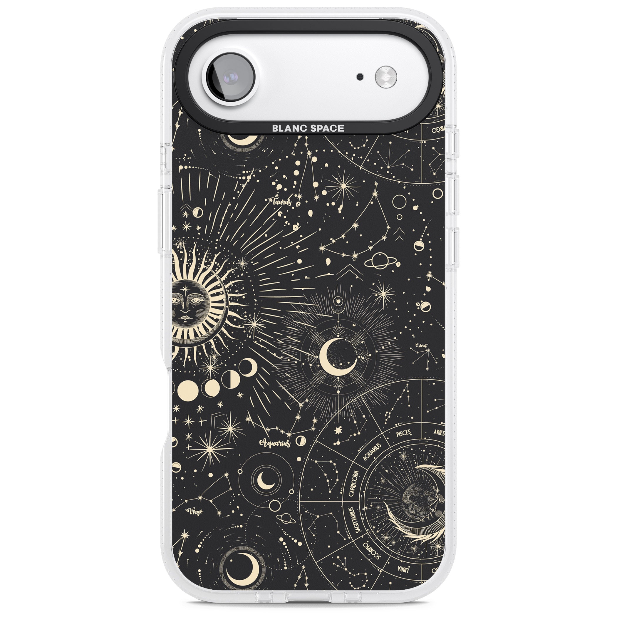 Suns & Zodiac Celestial Chart iPhone 17 Air Impact Air Clear Phone Case
