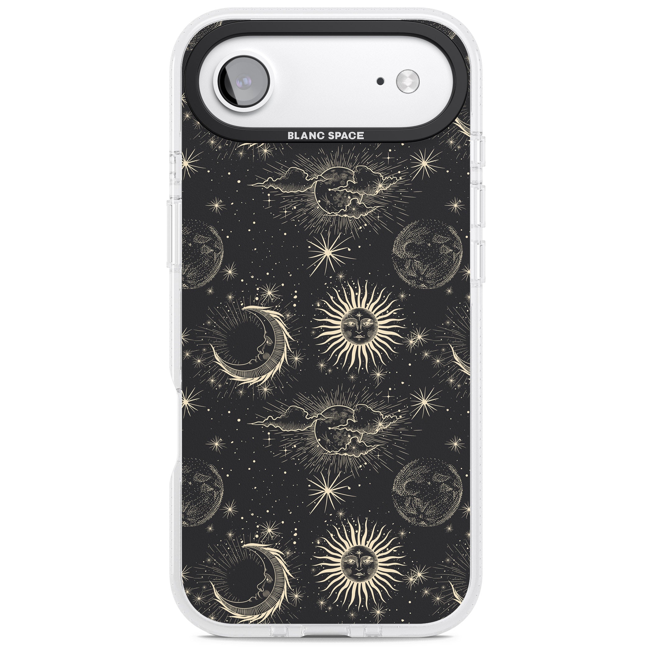 Suns & Moons Celestial Night iPhone 17 Air Impact Air Clear Phone Case