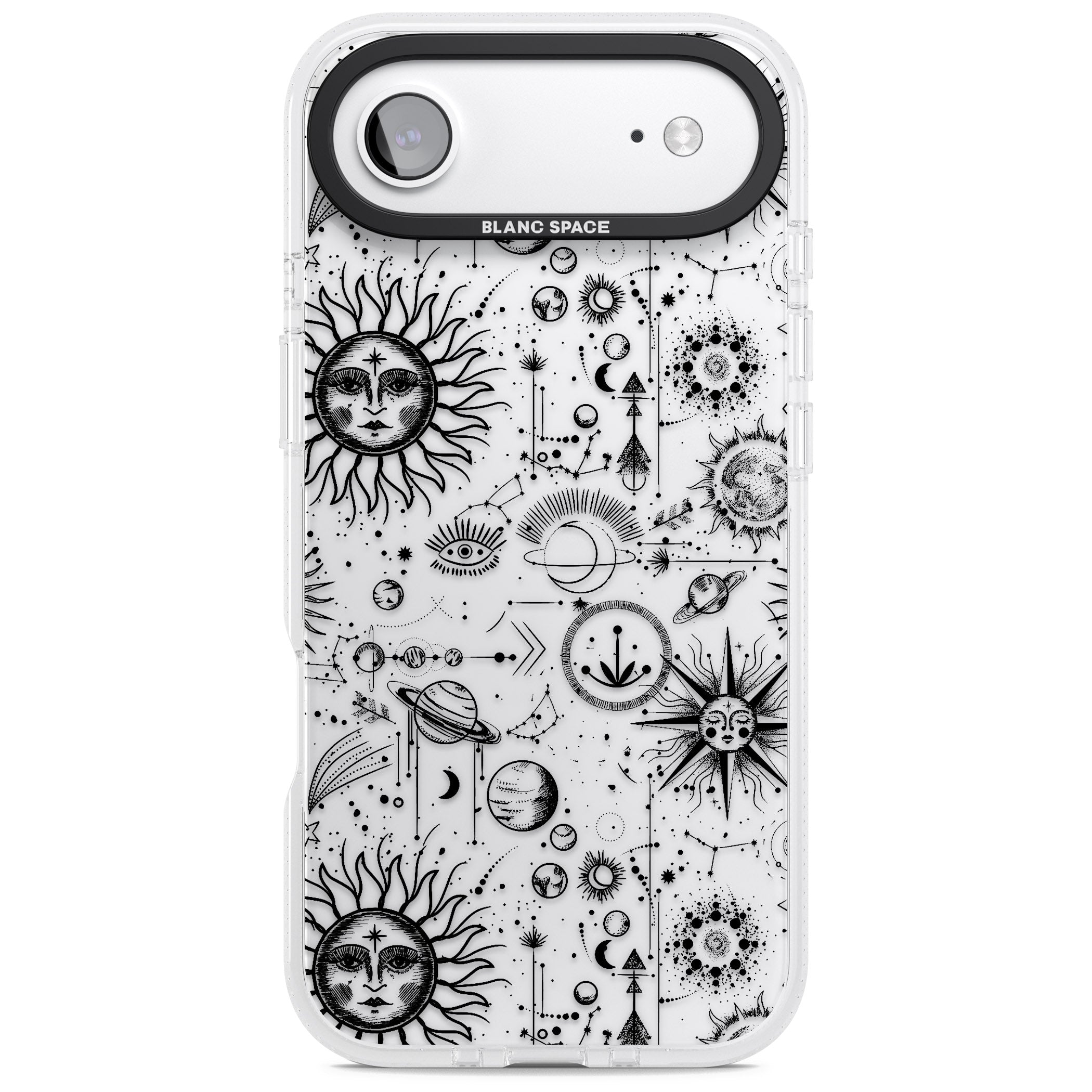 Cosmic Sun & Planets Zodiac iPhone 17 Air Impact Air Clear Phone Case