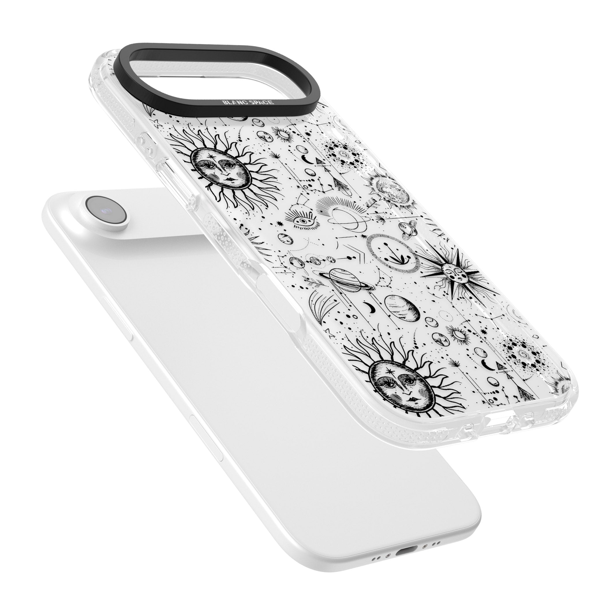 Cosmic Sun & Planets Zodiac iPhone 17 Air Impact Air Clear Phone Case Colours