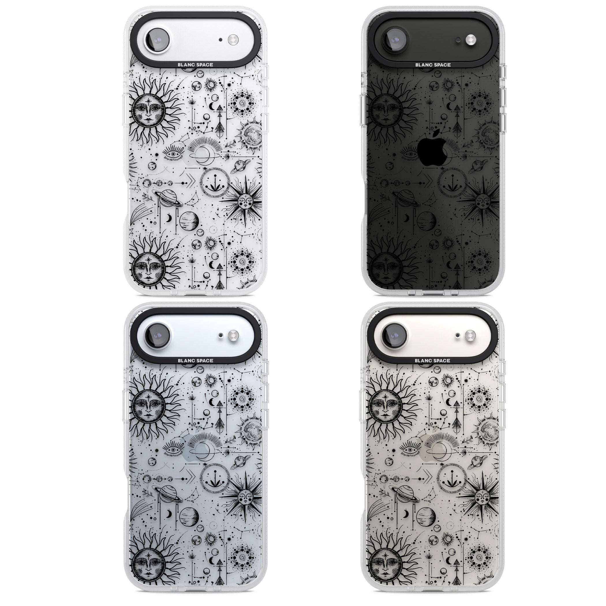 Cosmic Sun & Planets Zodiac iPhone 17 Air Impact Air Clear Phone Case APT Impact Protection