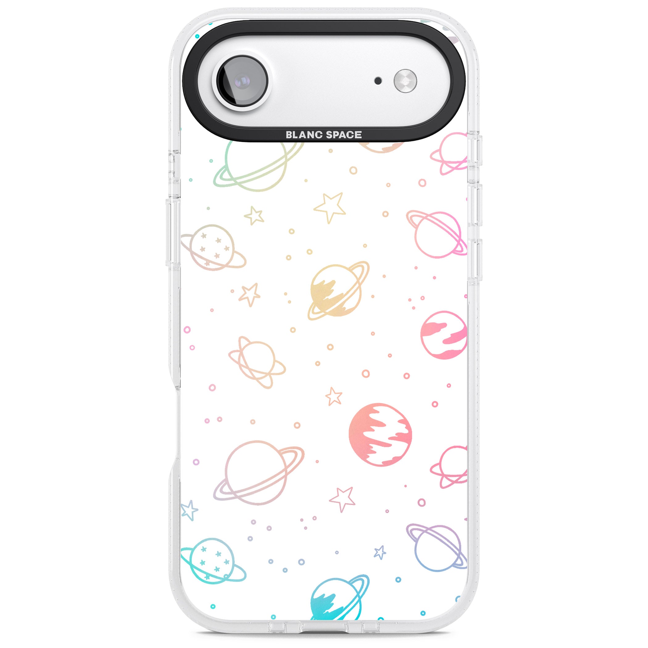 Pastel Cosmic Galaxy iPhone 17 Air Impact Air Clear Phone Case