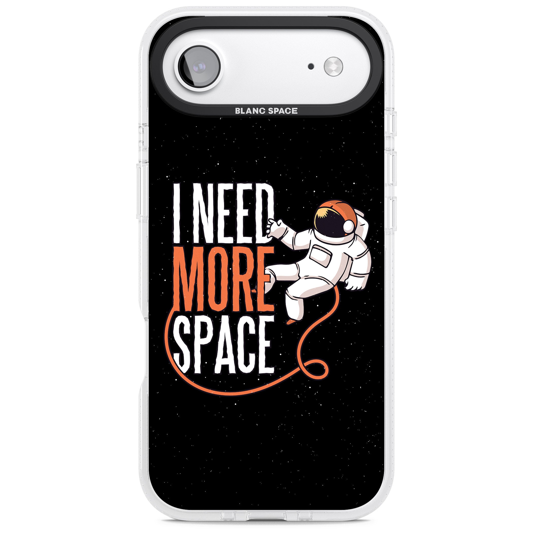 I Need More Space iPhone 17 Air Impact Air Clear Phone Case