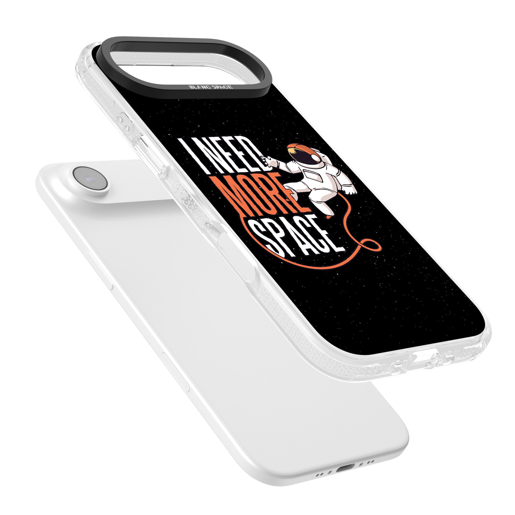 I Need More Space iPhone 17 Air Impact Air Clear Phone Case Colours