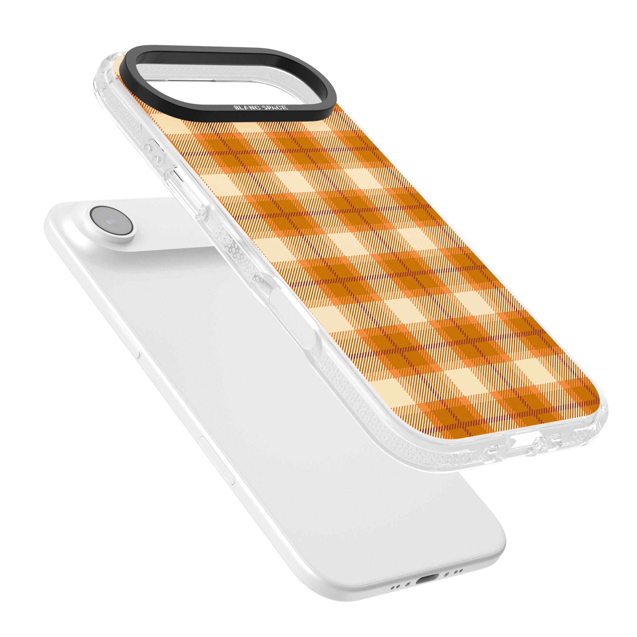 Pumpkin Plaid iPhone 17 Air Impact Air Clear Phone Case Colours
