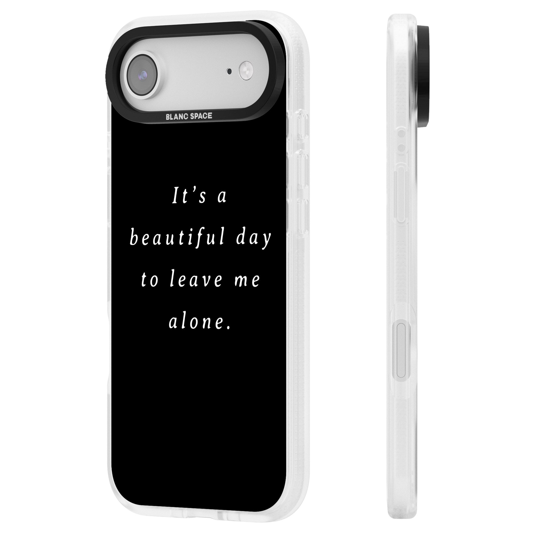 Beautiful Day Quote iPhone 17 Air Impact Air Clear Phone Case Side Profile