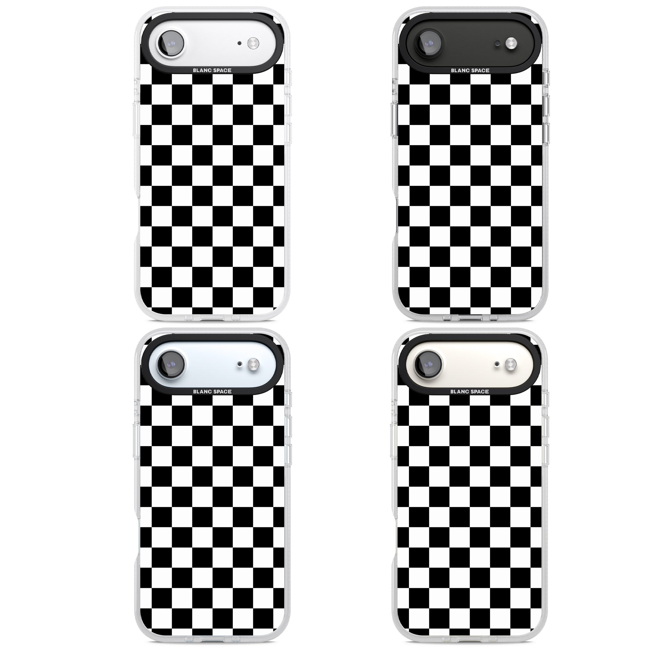 Black Checkered iPhone 17 Air Impact Air Clear Phone Case APT Impact Protection