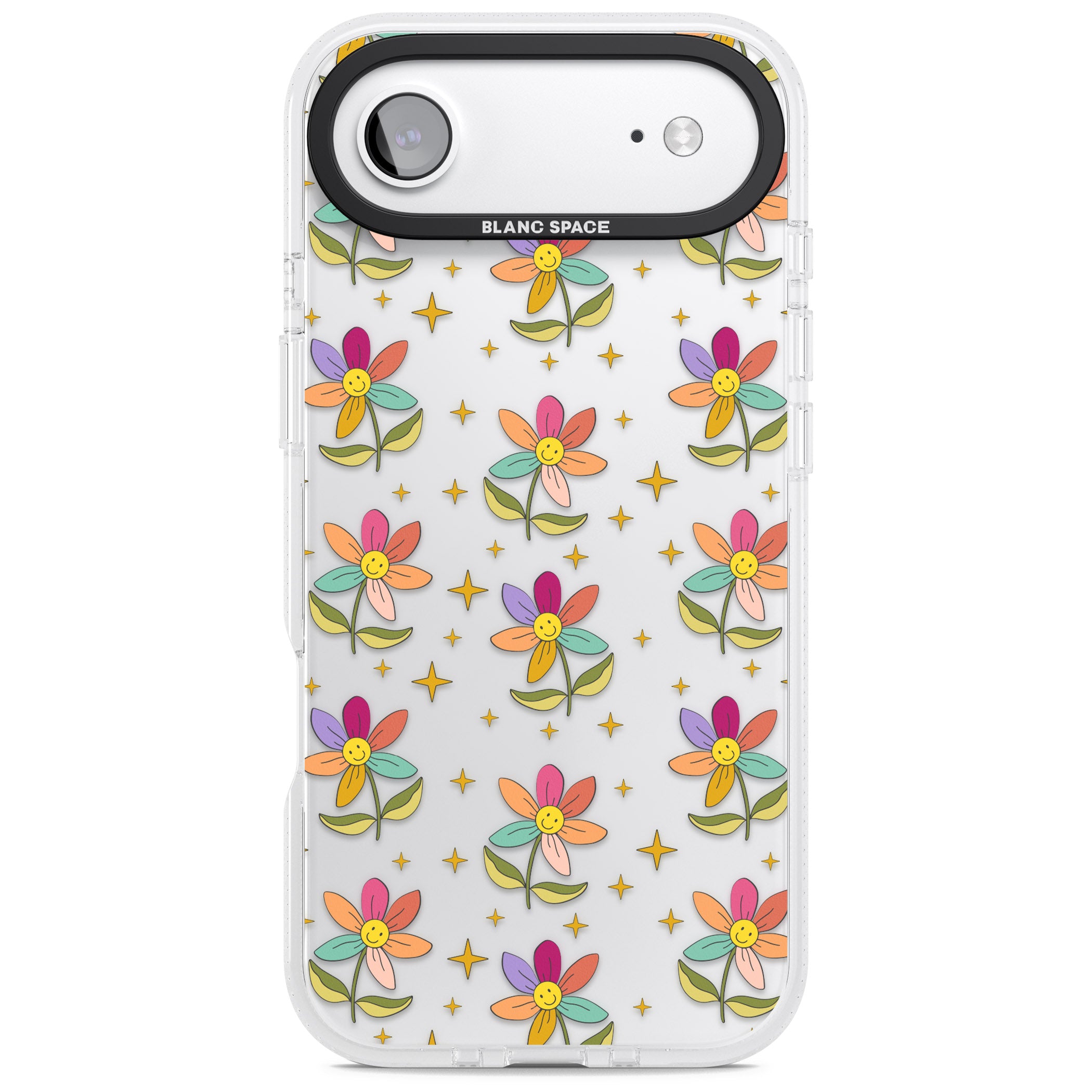 Boho Celestial Happy Flower iPhone 17 Air Impact Air Clear Phone Case