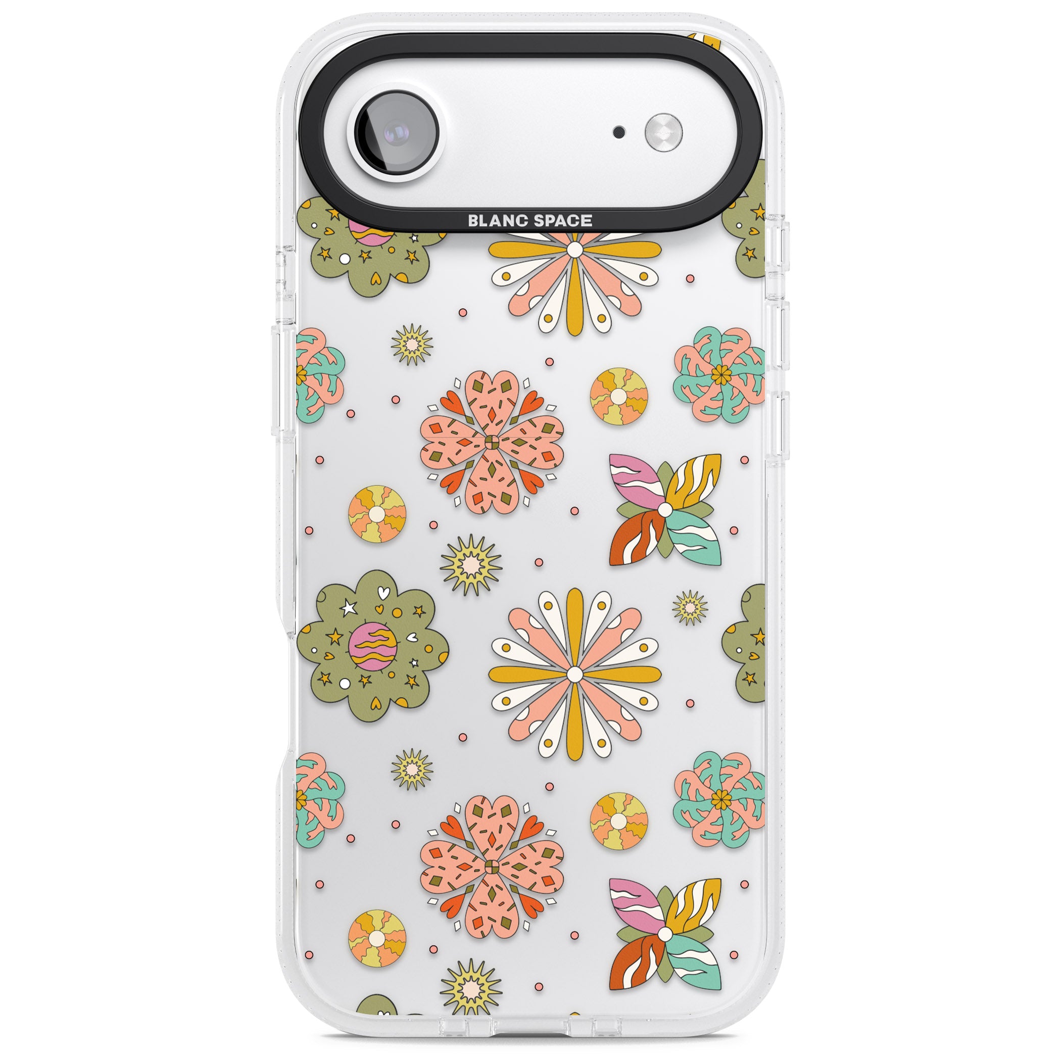 Boho Celestial Psychedelic Floral iPhone 17 Air Impact Air Clear Phone Case