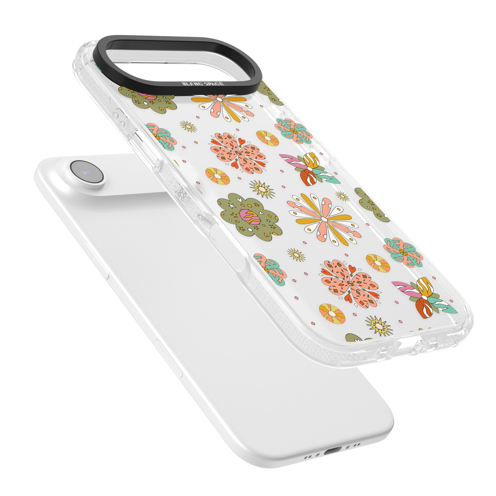 Boho Celestial Psychedelic Floral iPhone 17 Air Impact Air Clear Phone Case Colours
