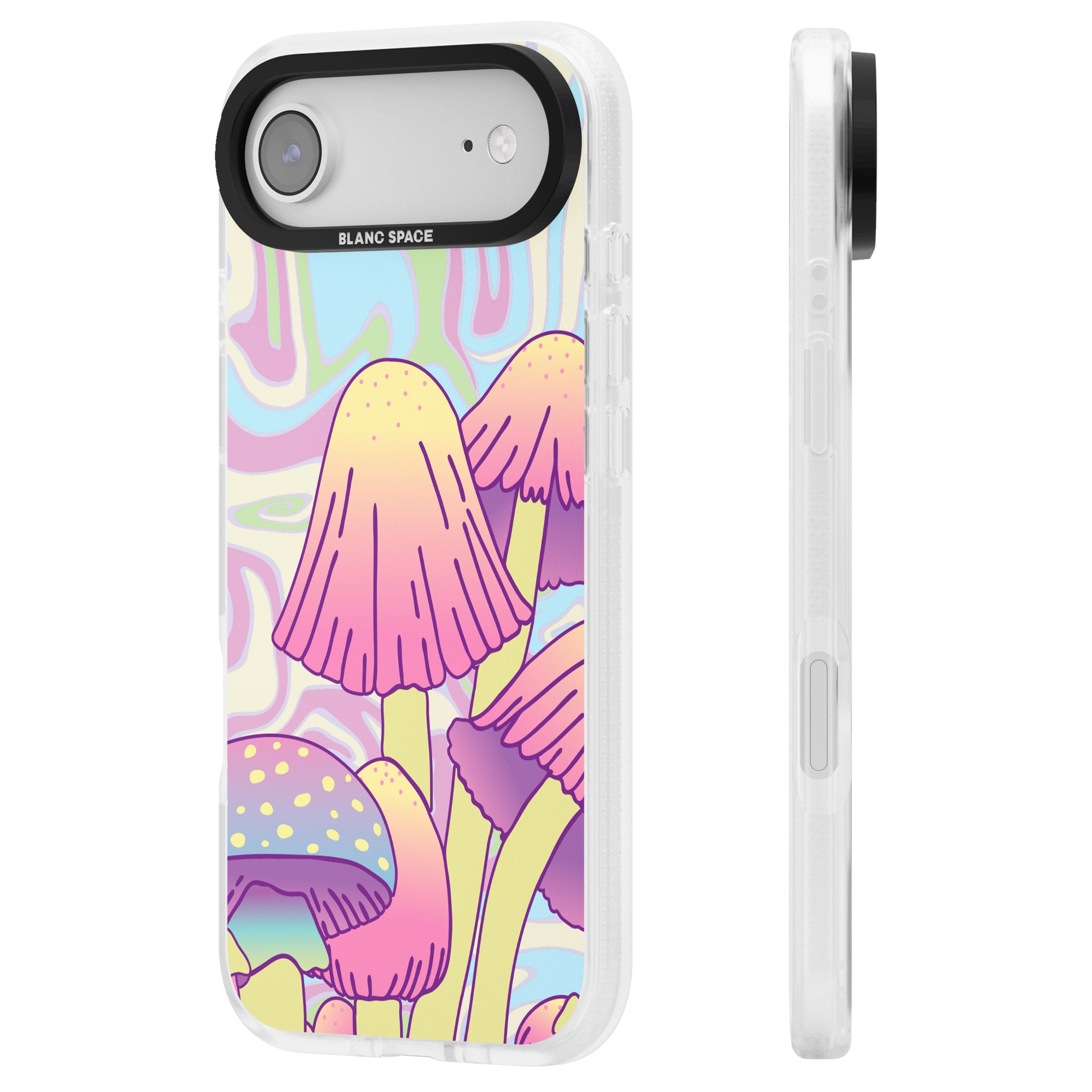Shroomin' iPhone 17 Air Impact Air Clear Phone Case Side Profile