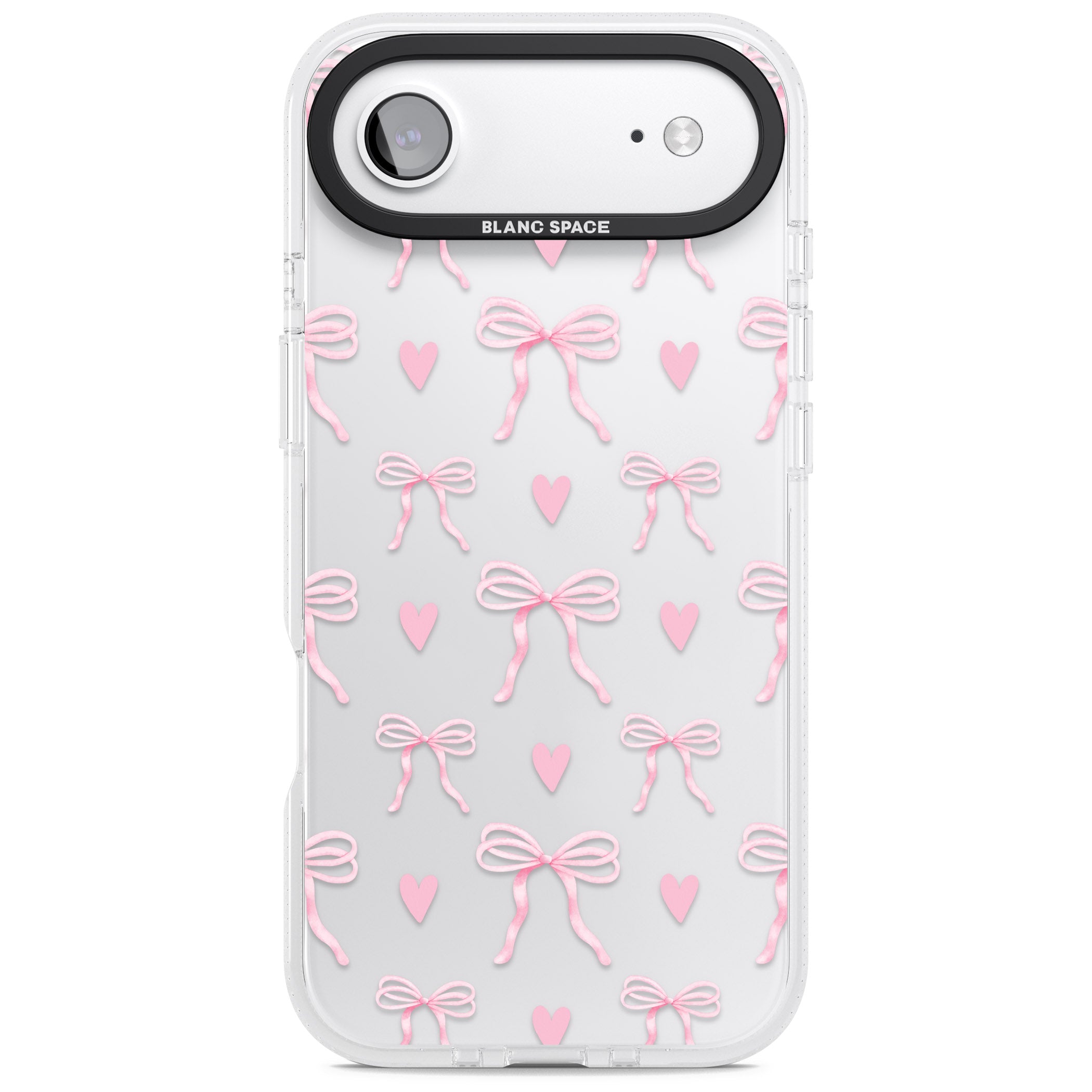 Pink Bows & Hearts iPhone 17 Air Impact Air Clear Phone Case