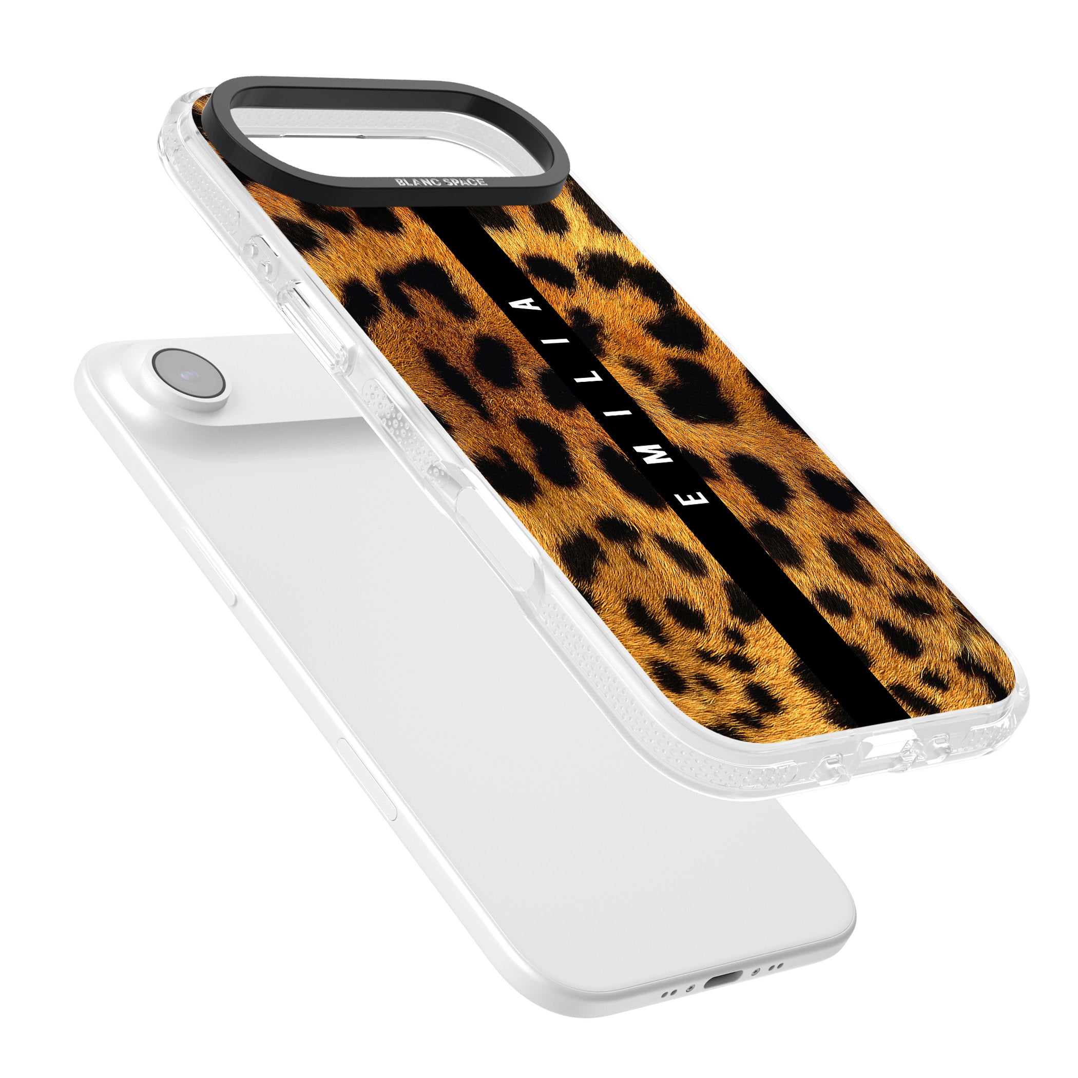 Personalised Leopard Print iPhone 17 Air Impact Air Clear Phone Case Colours