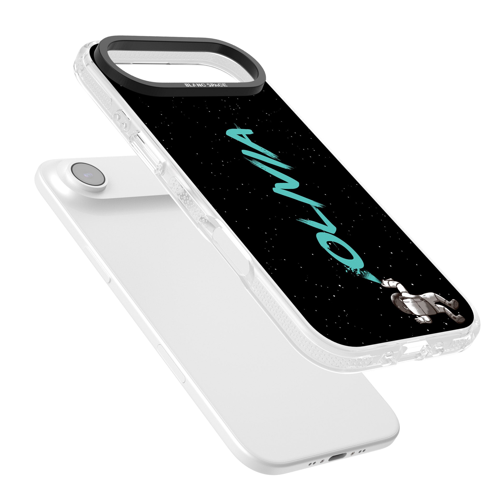 Personalised Astronaut Graffiti iPhone 17 Air Impact Air Clear Phone Case Colours