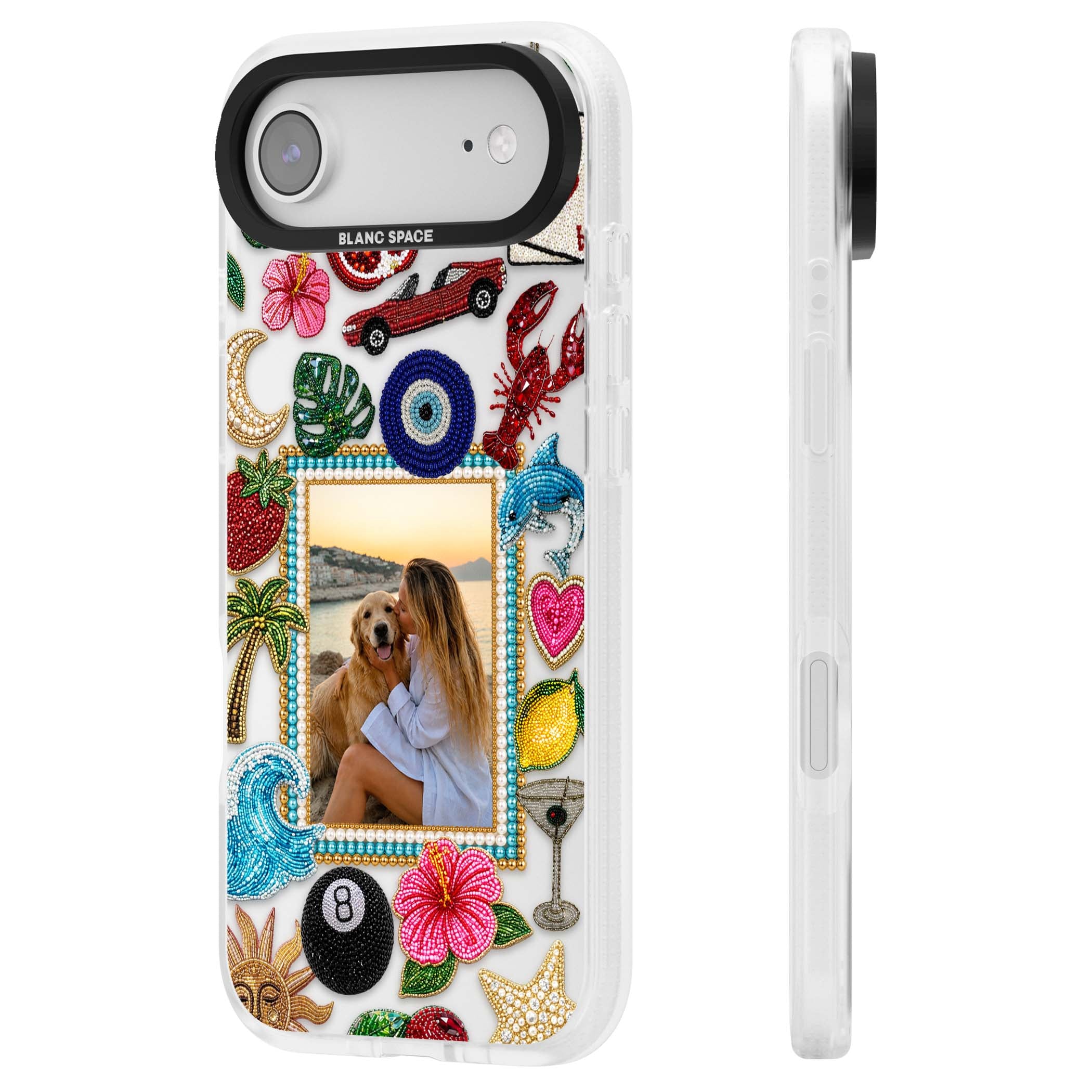 Beaded Photo coastal iPhone case | Clear Case Impact Air case for iPhone Air