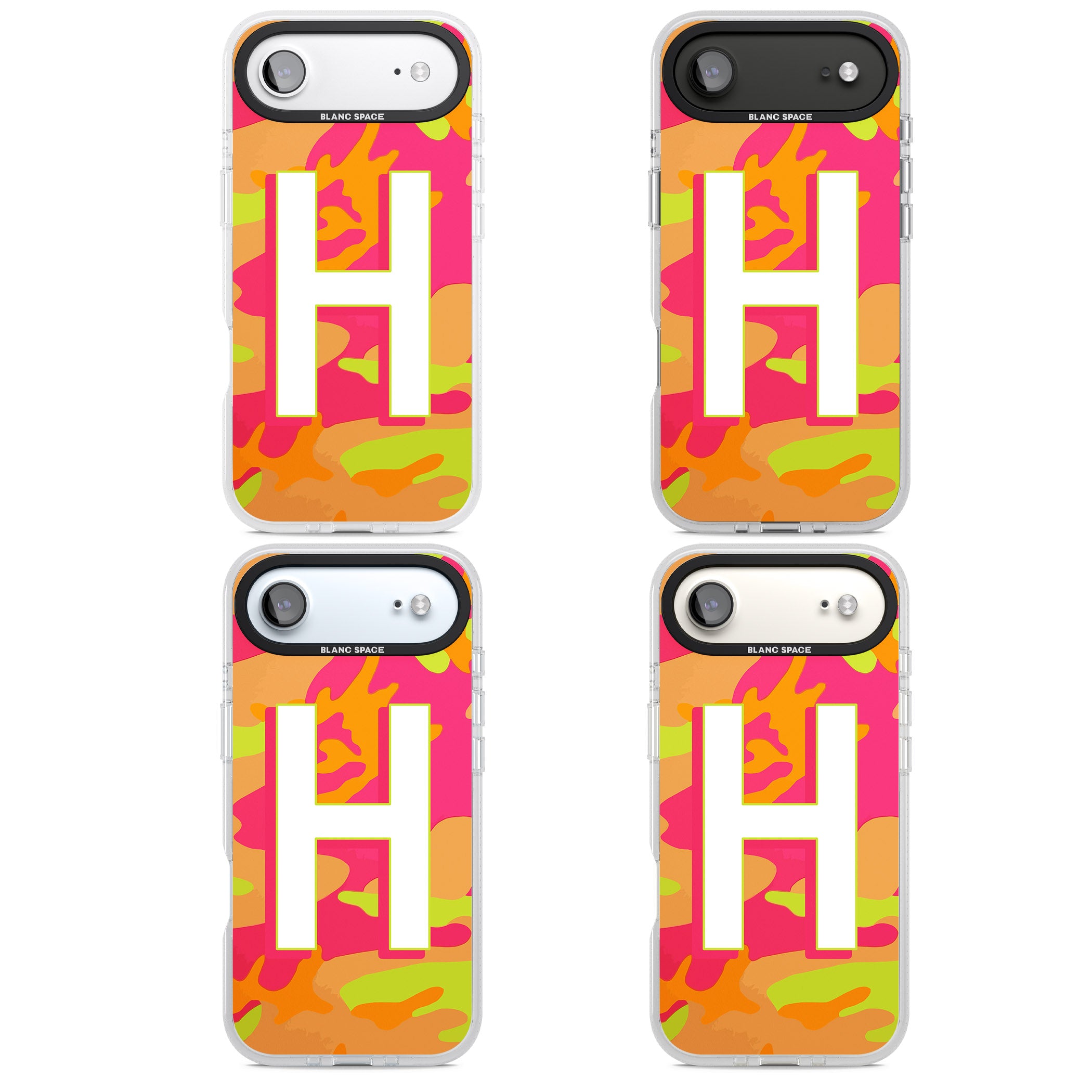 Personalised Neon Camo iPhone 17 Air Impact Air Clear Phone Case APT Impact Protection