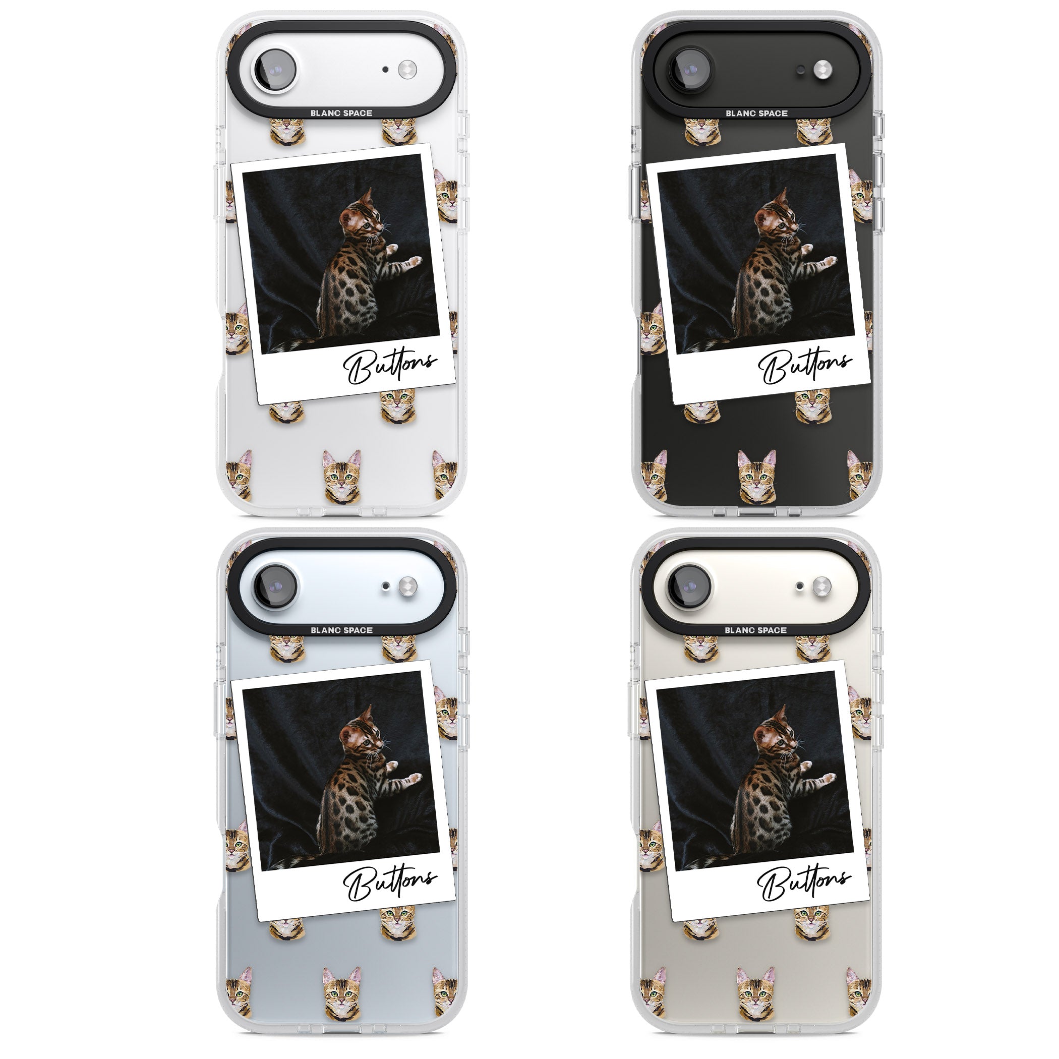Personalised Bengal Cat Photo iPhone 17 Air Impact Air Clear Phone Case APT Impact Protection